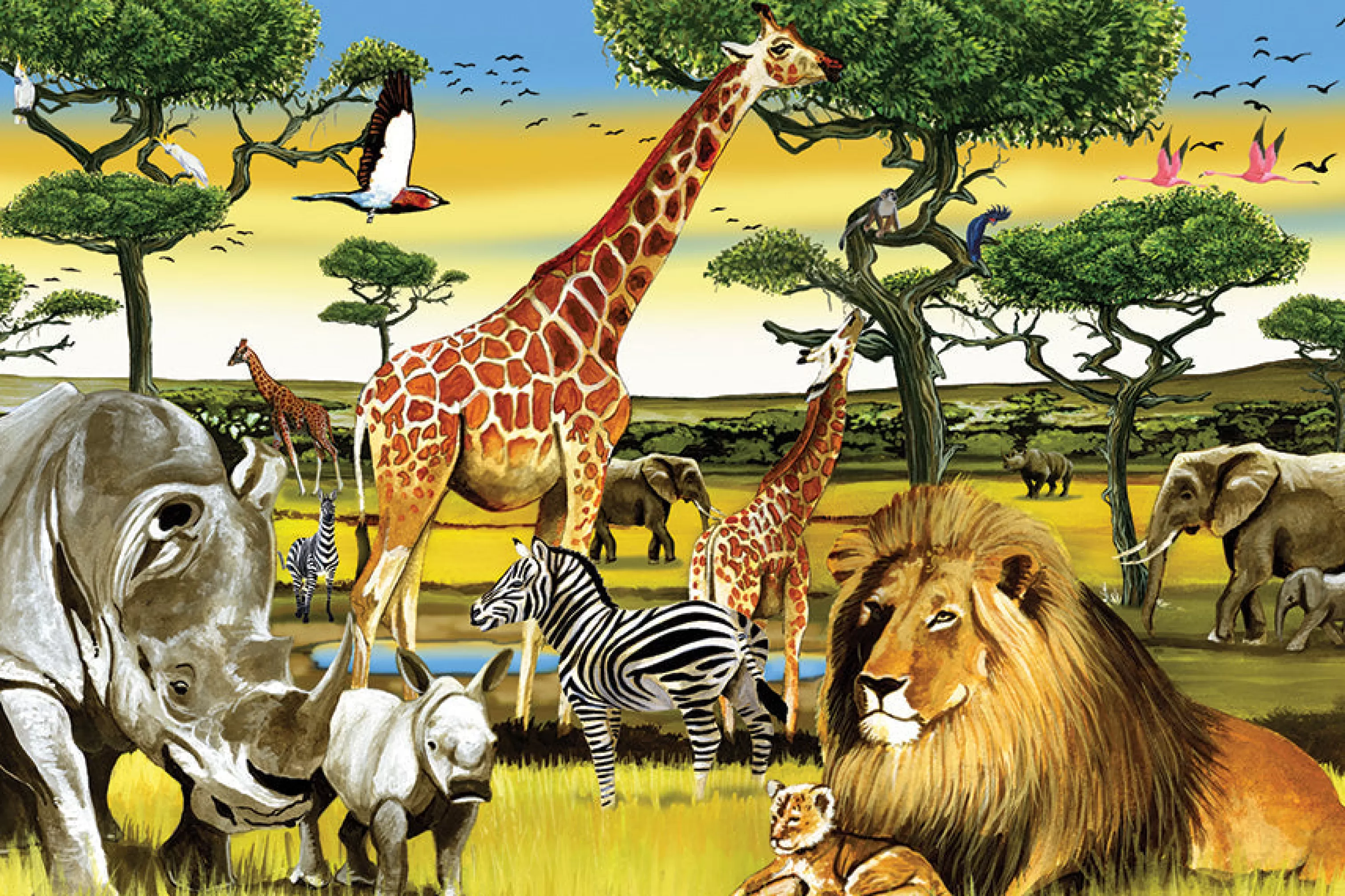 Wildlife^Cobble Hill Puzzles African Plains (Floor 36Pc)