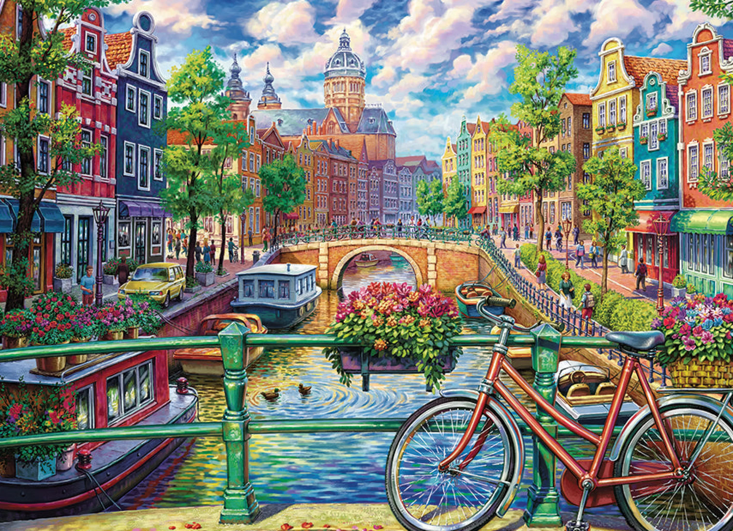 Travel Inspiration^Cobble Hill Puzzles Amsterdam Canal | 1000 Piece