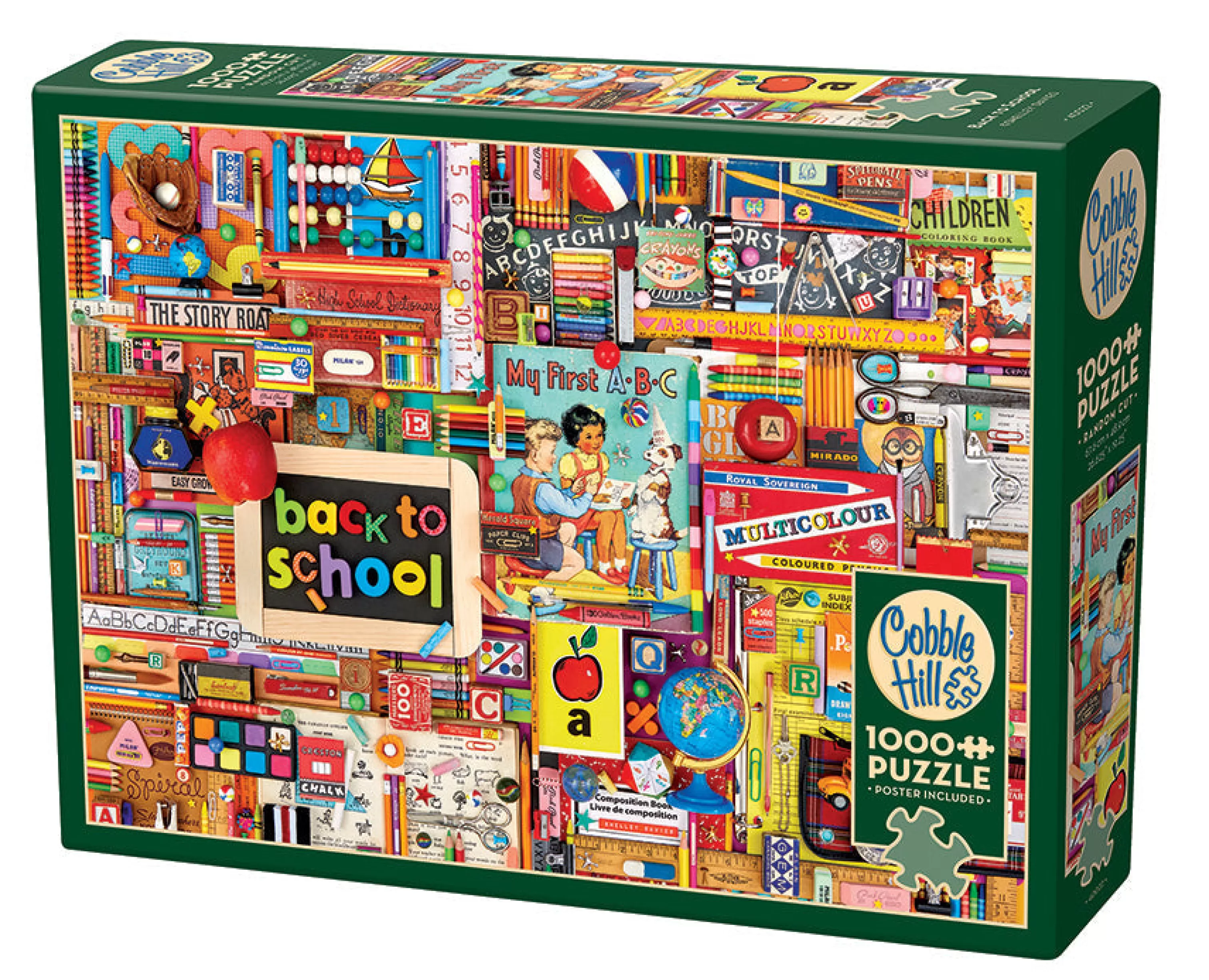 Collage - Busy^Cobble Hill Puzzles Back To School | 1000 Piece