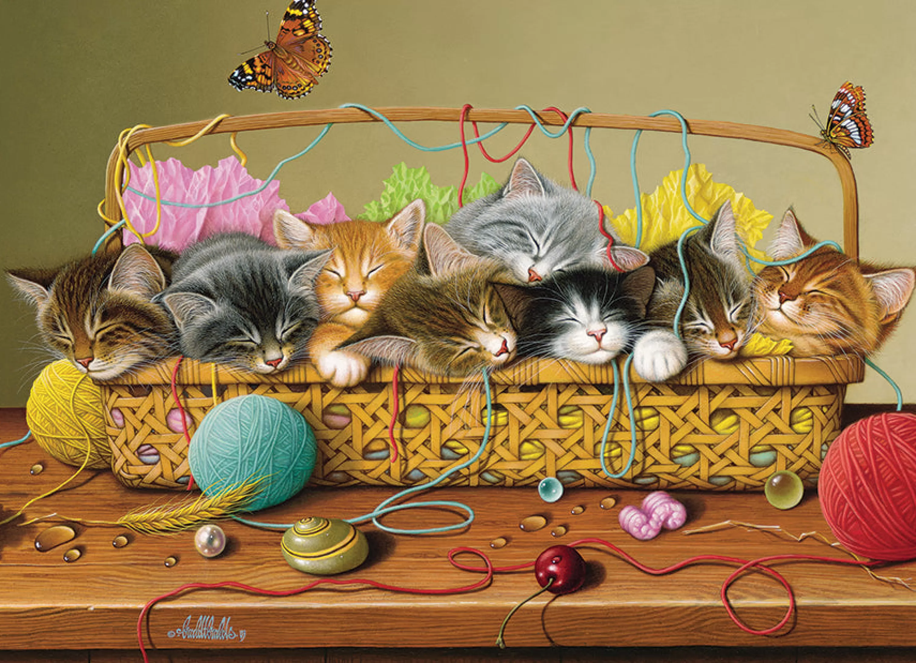 Cats^Cobble Hill Puzzles Basket Case (Family) | Family Pieces 350