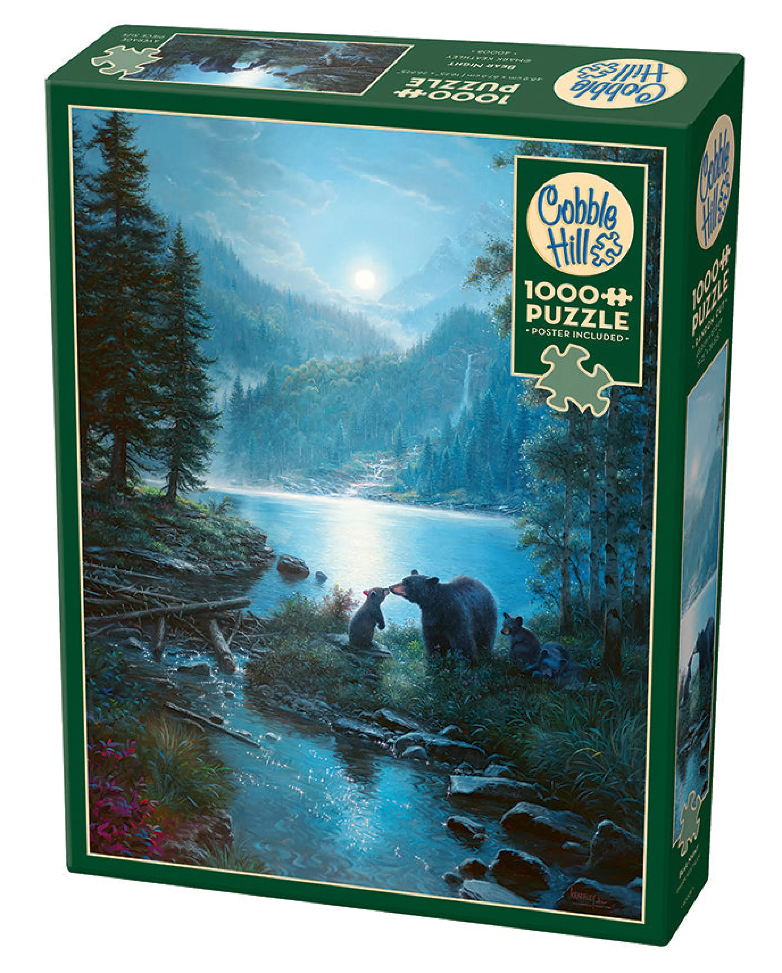 Waterscape^Cobble Hill Puzzles Bear Night | 1000 Piece