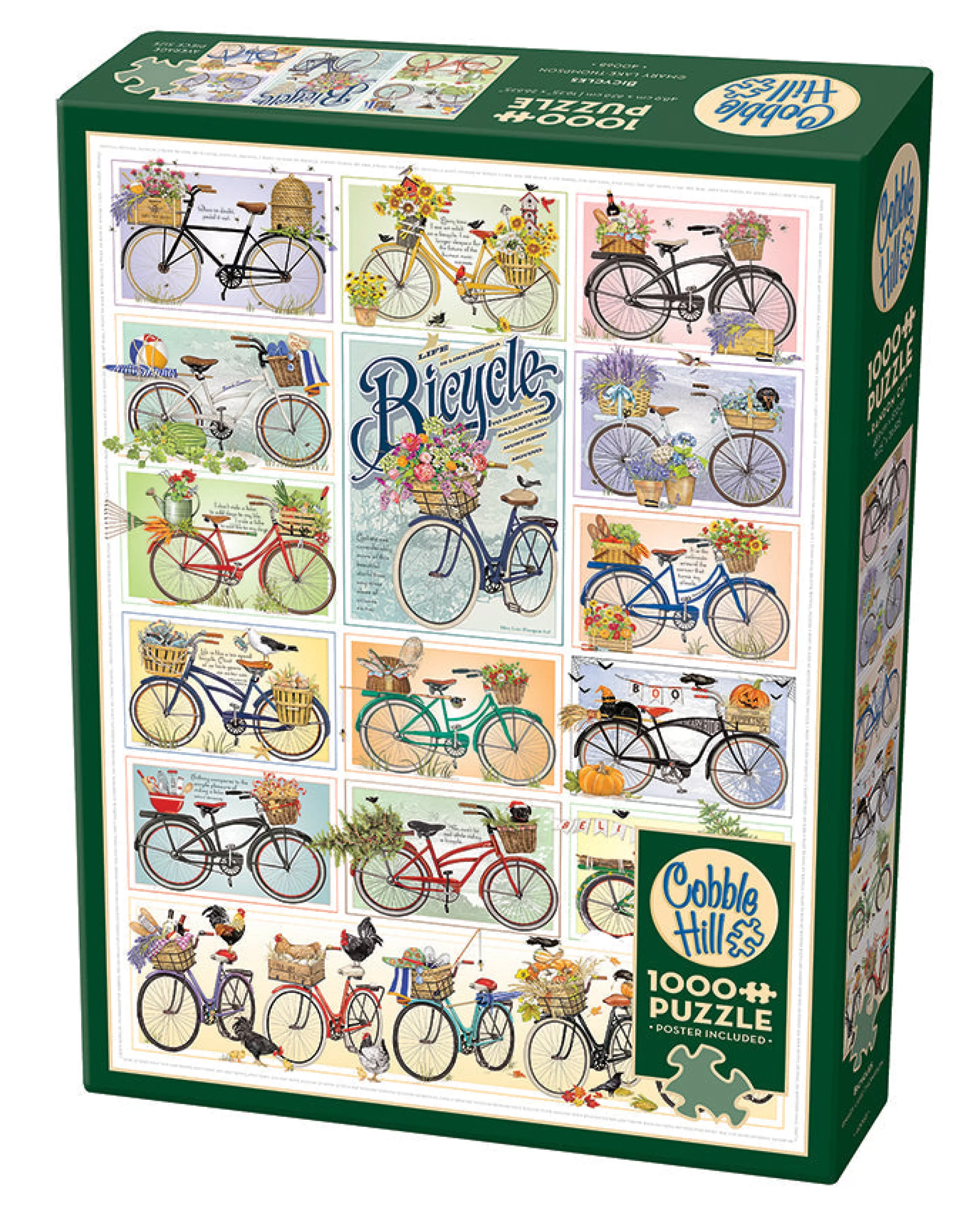 Collage - Miniscene^Cobble Hill Puzzles Bicycles | 1000 Piece