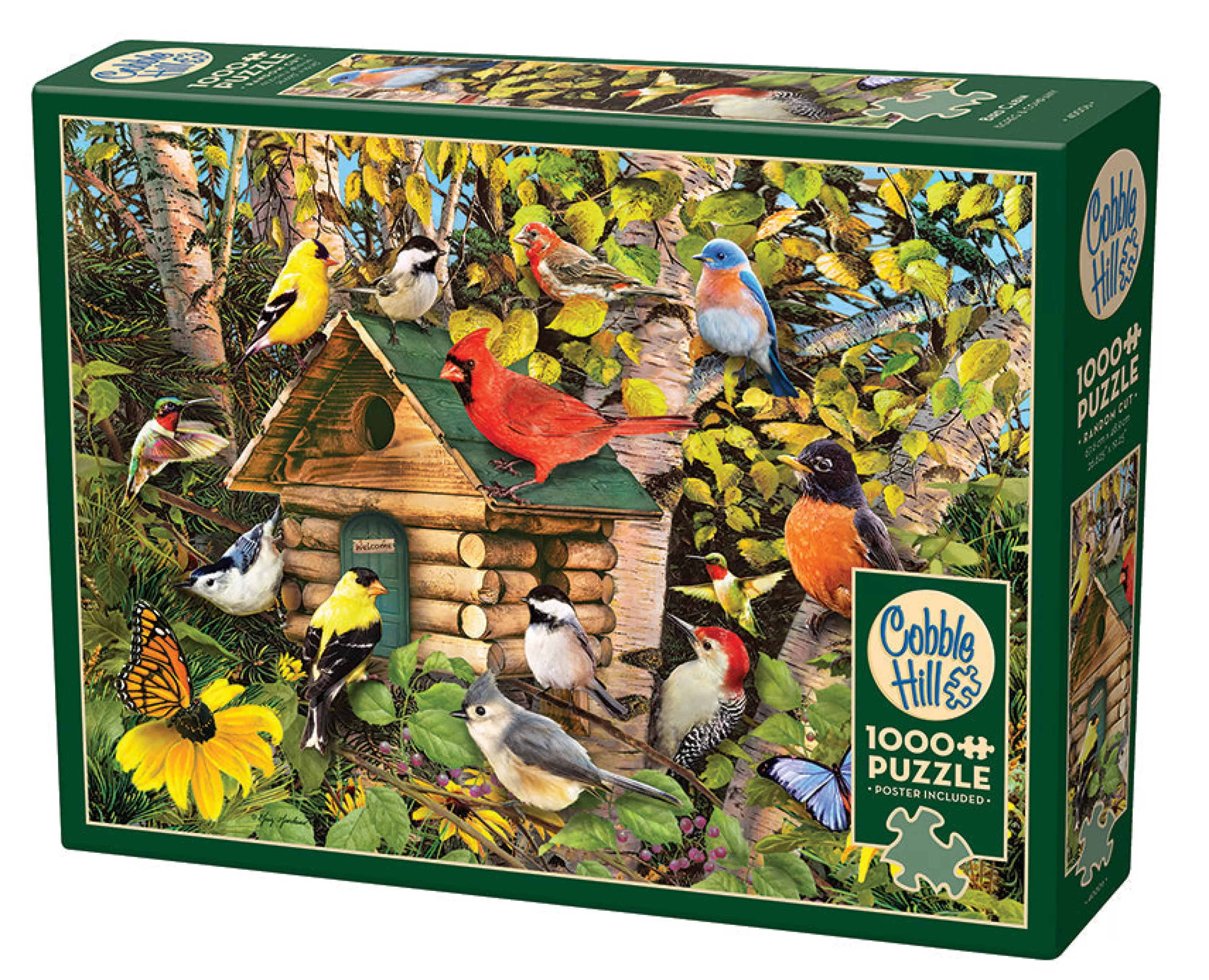 Flowers | Gardens^Cobble Hill Puzzles Bird Cabin | 1000 Piece