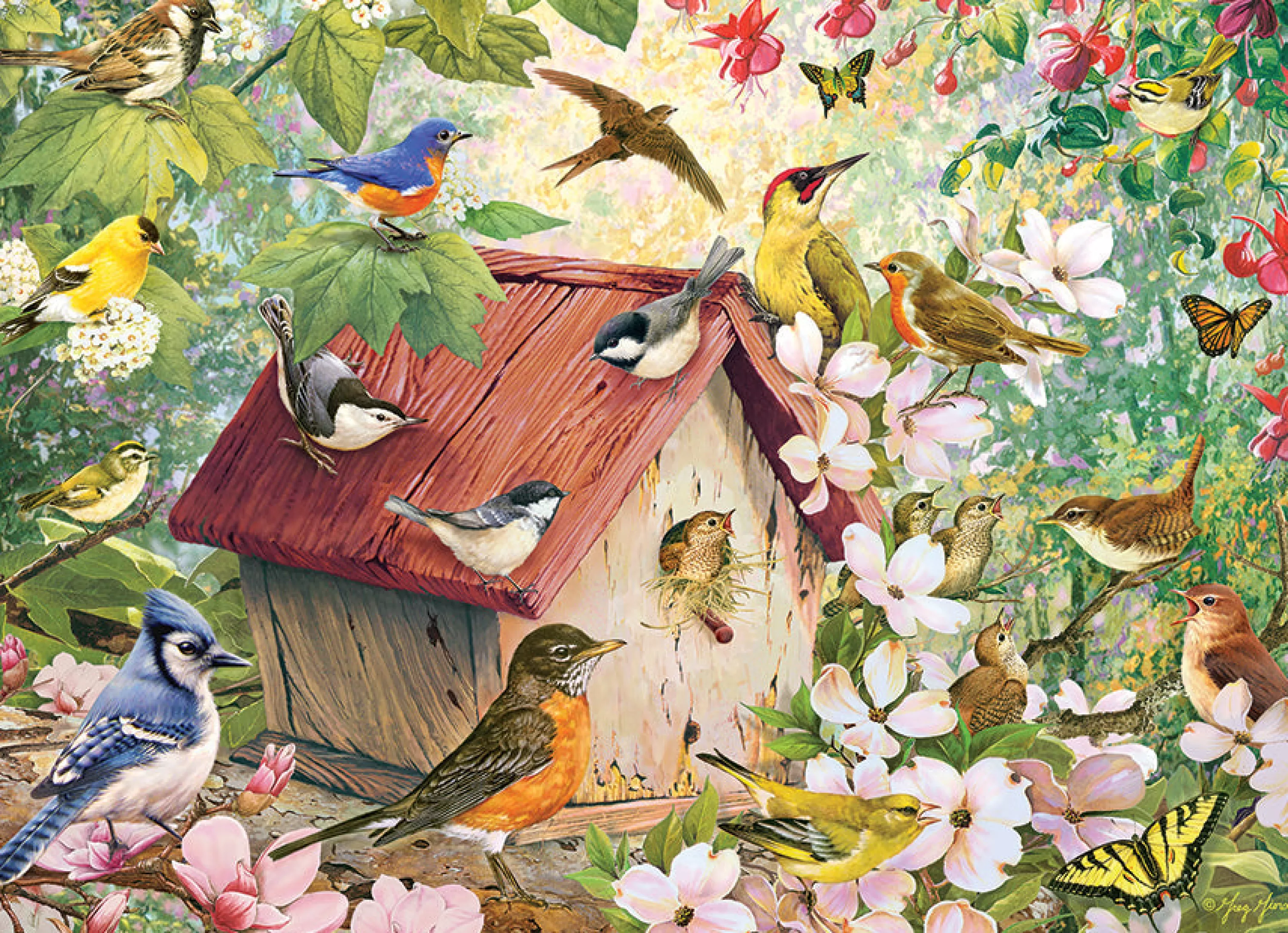 Birds^Cobble Hill Puzzles Blooming Spring | 1000 Piece