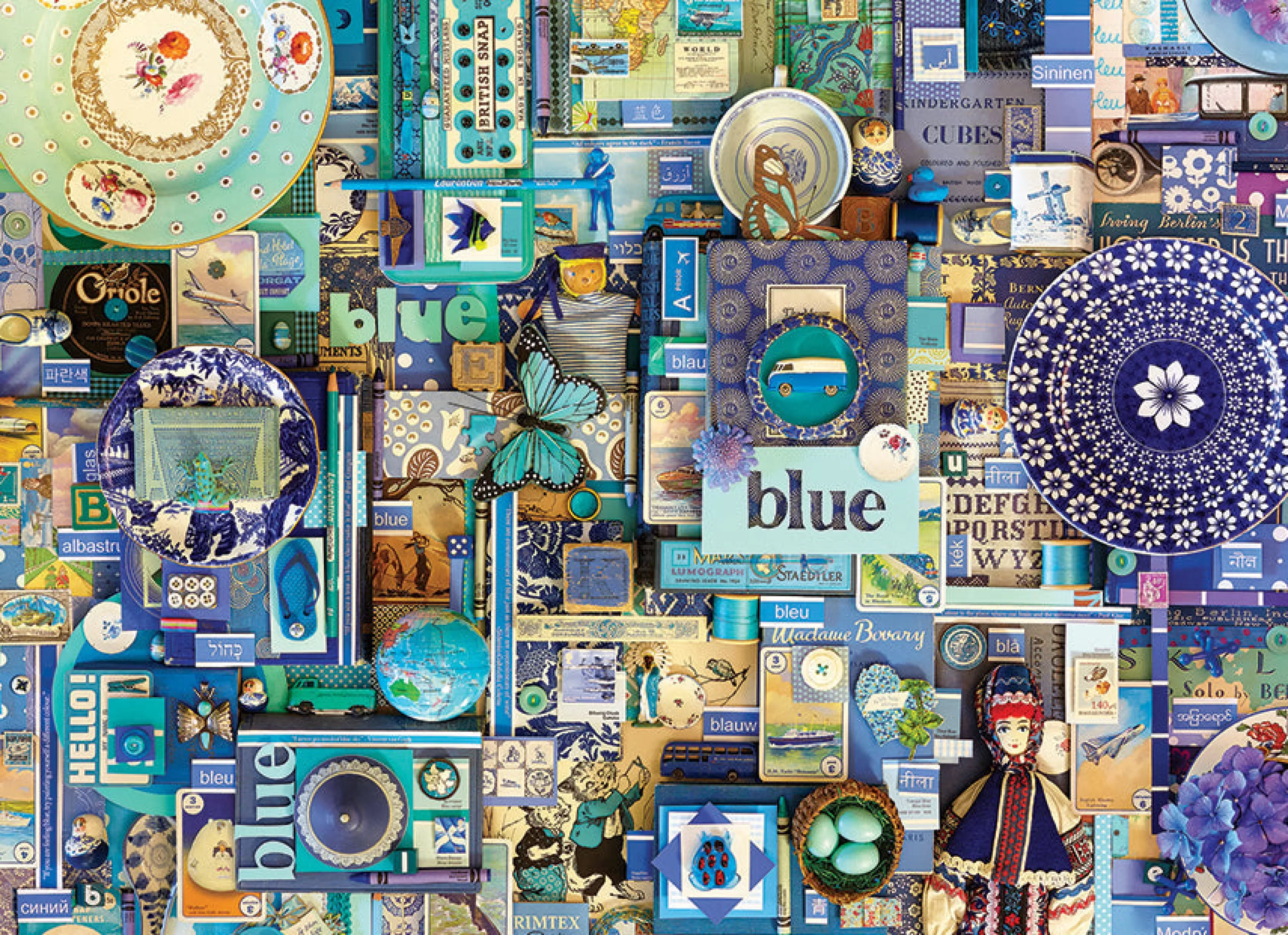 Collage - Busy^Cobble Hill Puzzles Blue | 1000 Piece