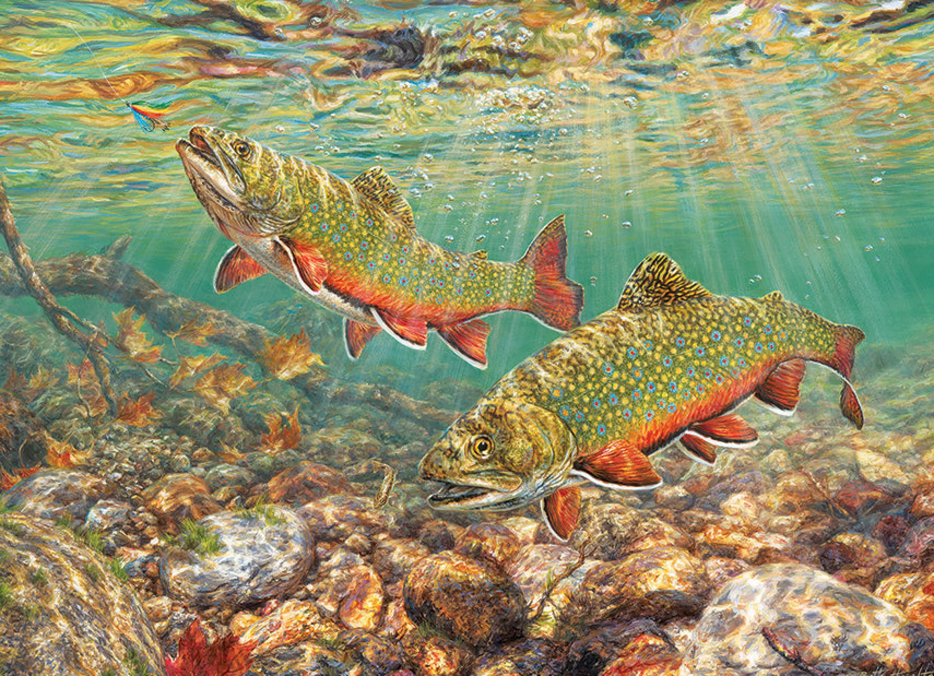 Waterscape^Cobble Hill Puzzles Brook Trout | 1000 Piece