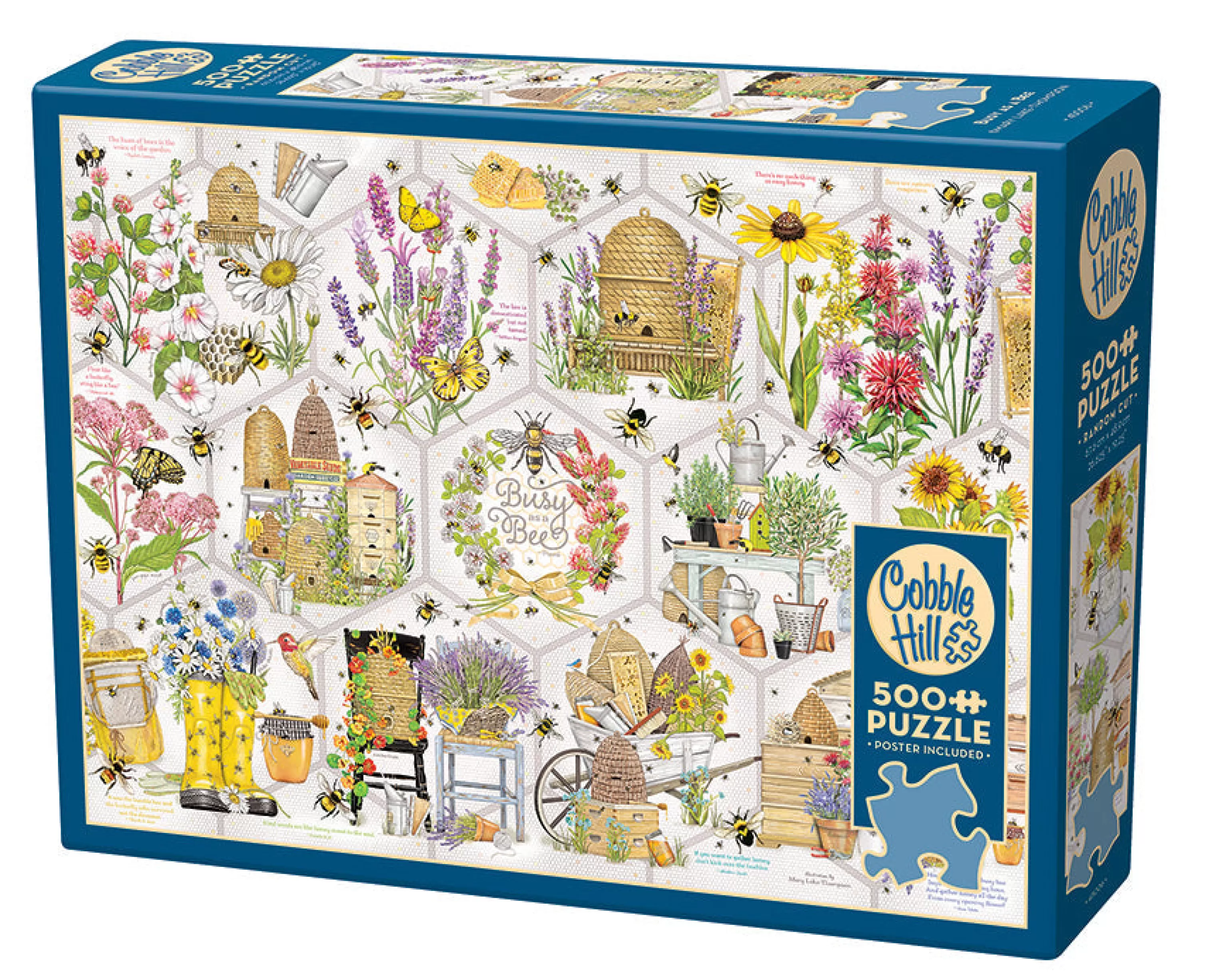 Flowers | Gardens^Cobble Hill Puzzles Busy As A Bee | 500 Piece