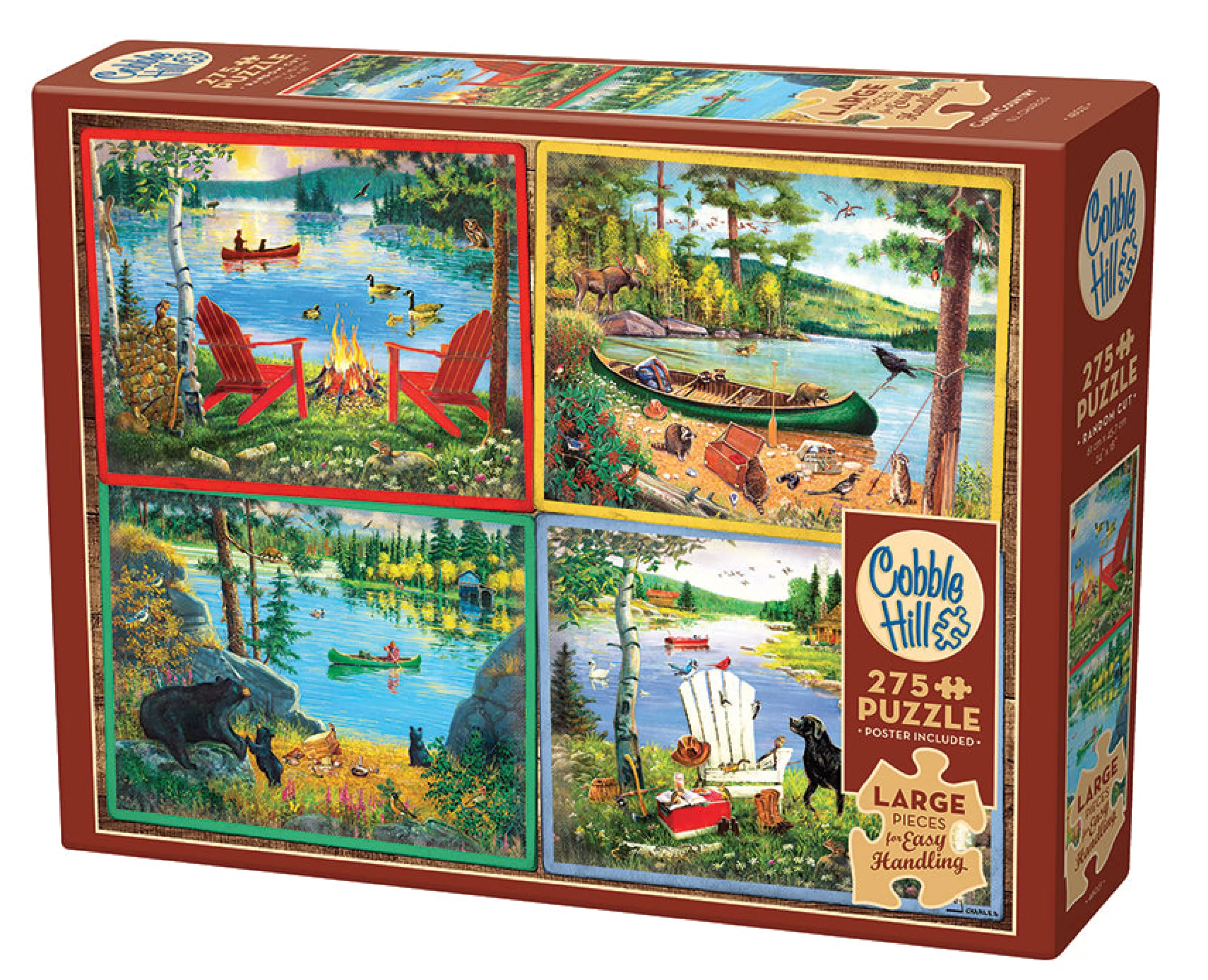 Wildlife^Cobble Hill Puzzles Cabin Country | Easy Handling 275 Piece