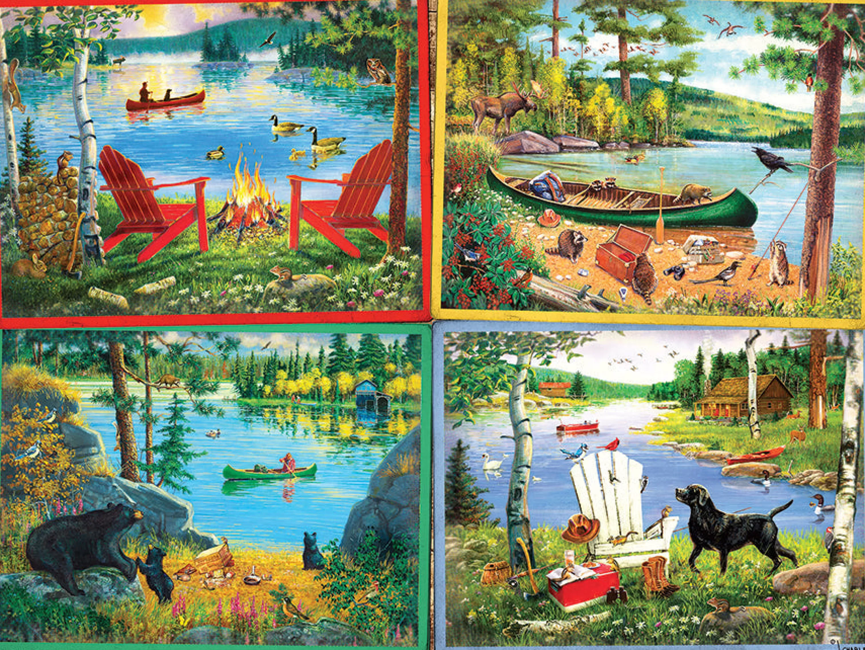 Wildlife^Cobble Hill Puzzles Cabin Country | Easy Handling 275 Piece