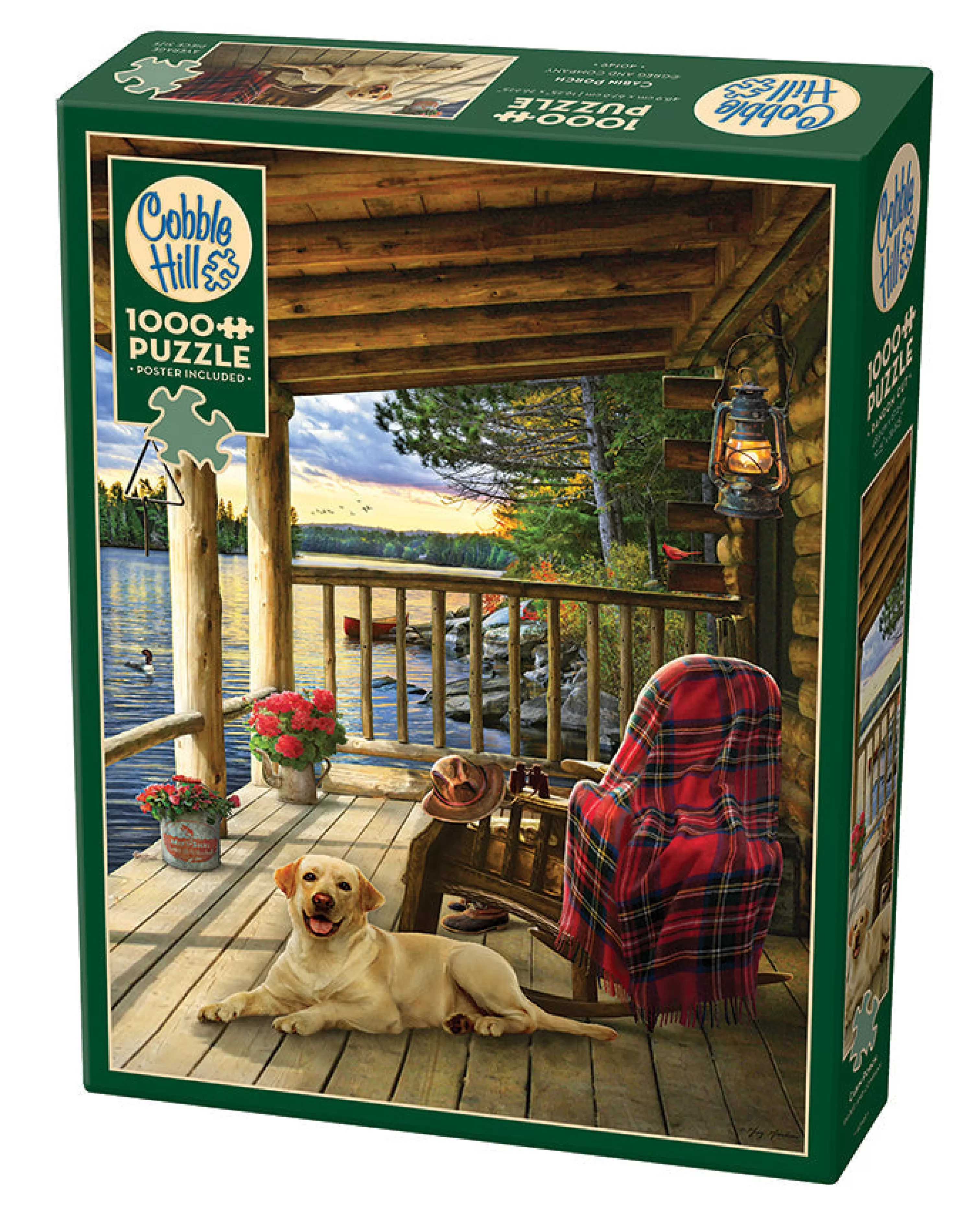 Dogs^Cobble Hill Puzzles Cabin Porch | 1000 Piece