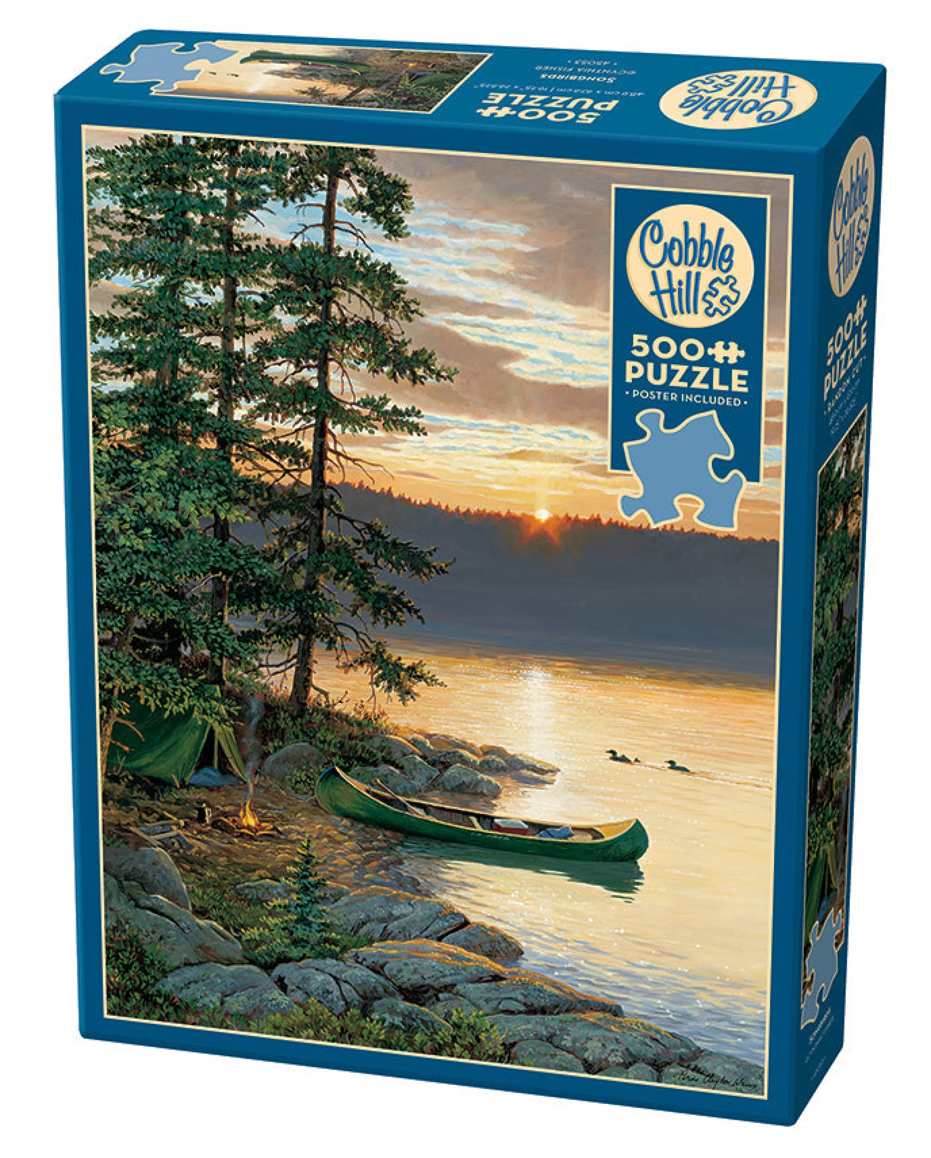 Cabin | Camping ^Cobble Hill Puzzles Canoe Lake | 500 Piece