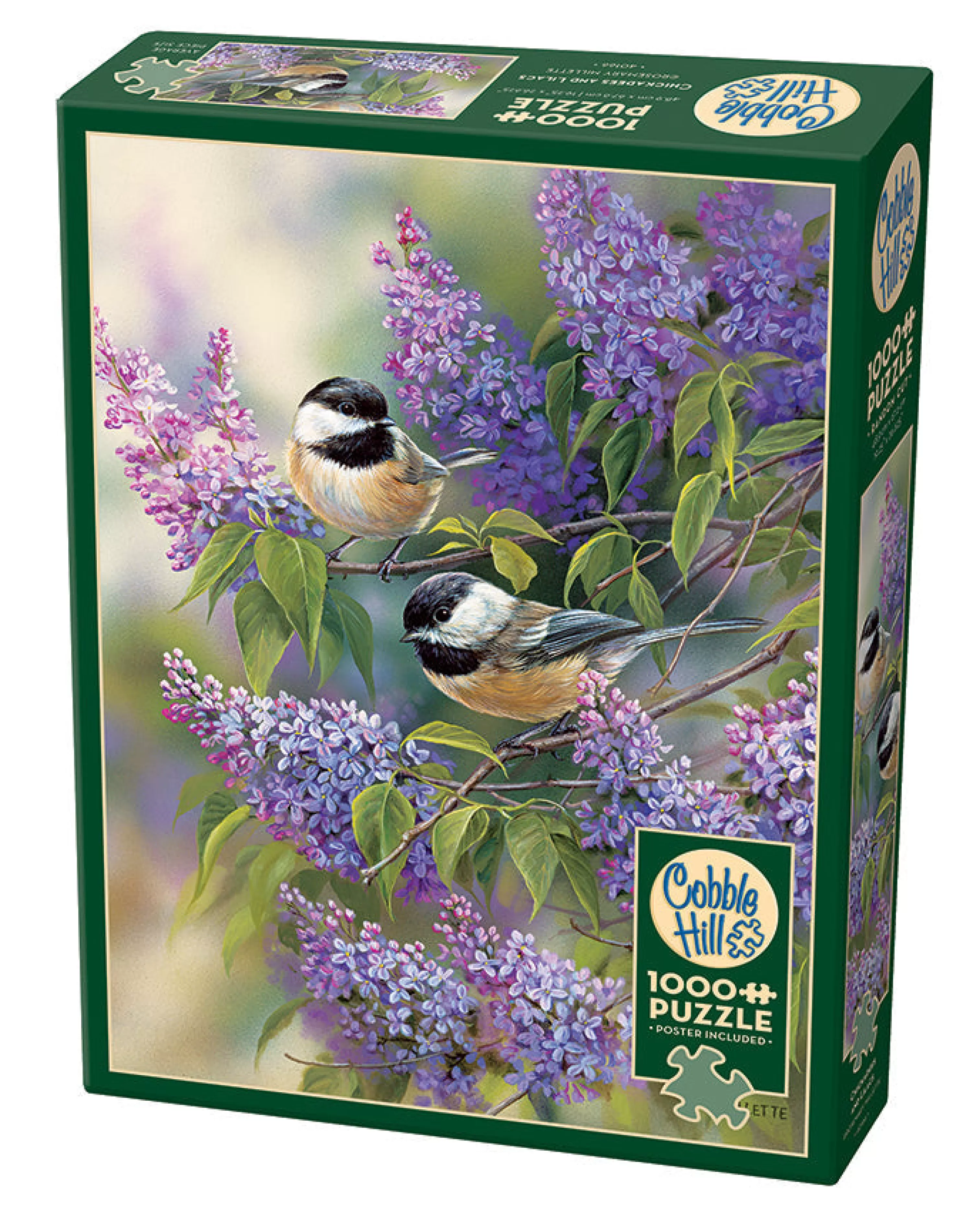 Flowers | Gardens^Cobble Hill Puzzles Chickadees And Lilacs | 1000 Piece