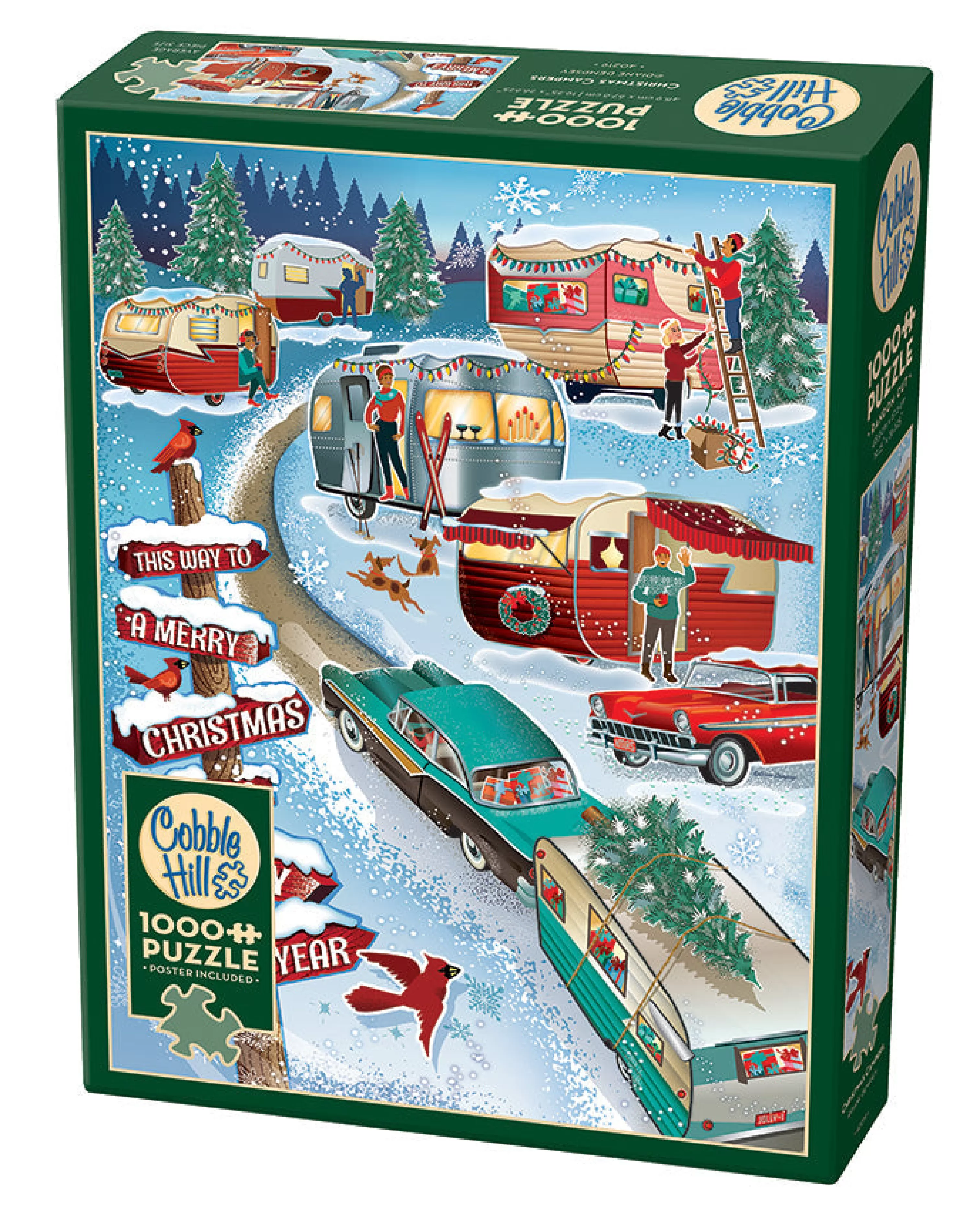 Nostalgia | Vintage^Cobble Hill Puzzles Christmas Campers | 1000 Piece