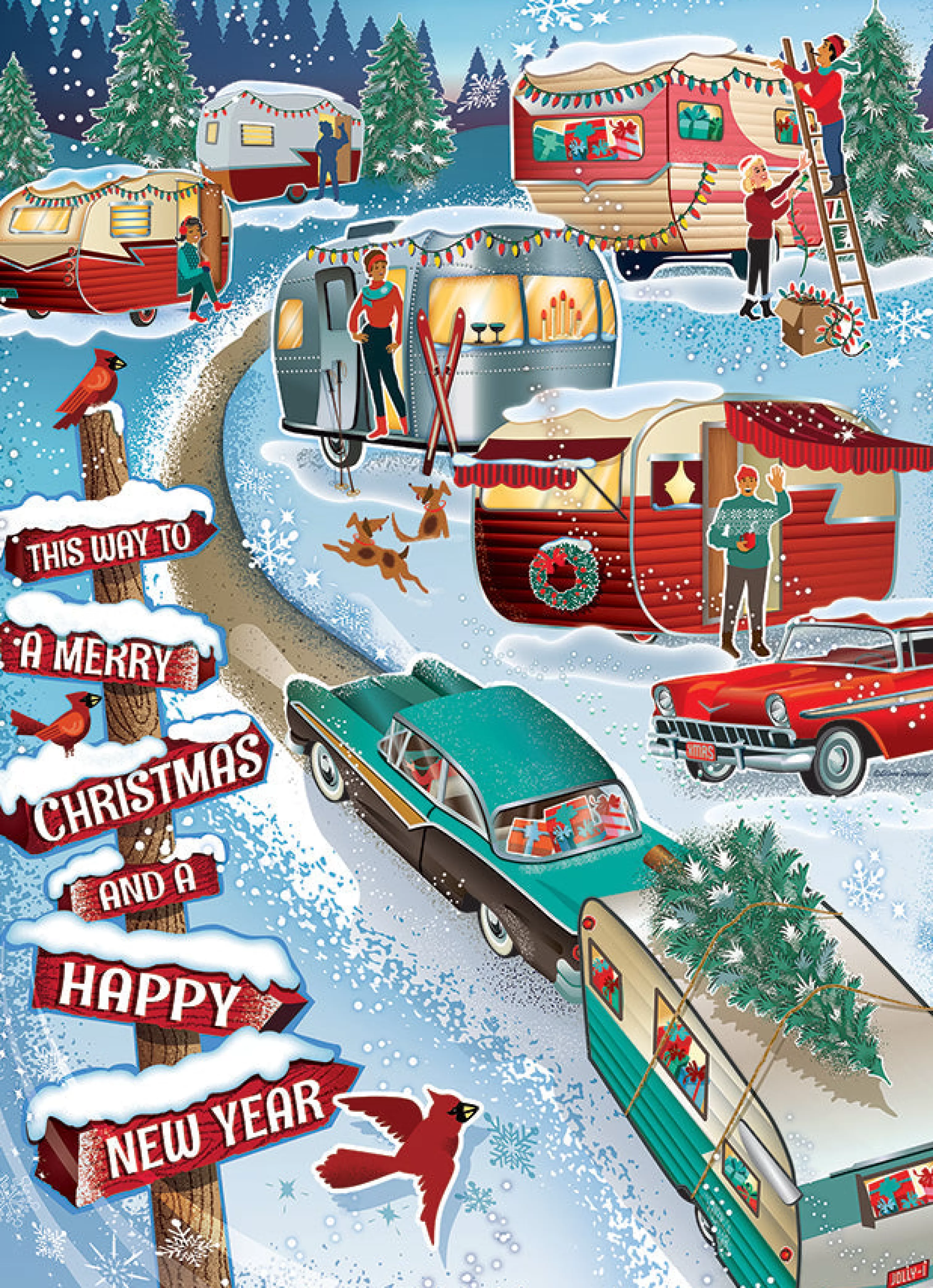 Winter^Cobble Hill Puzzles Christmas Campers | 1000 Piece