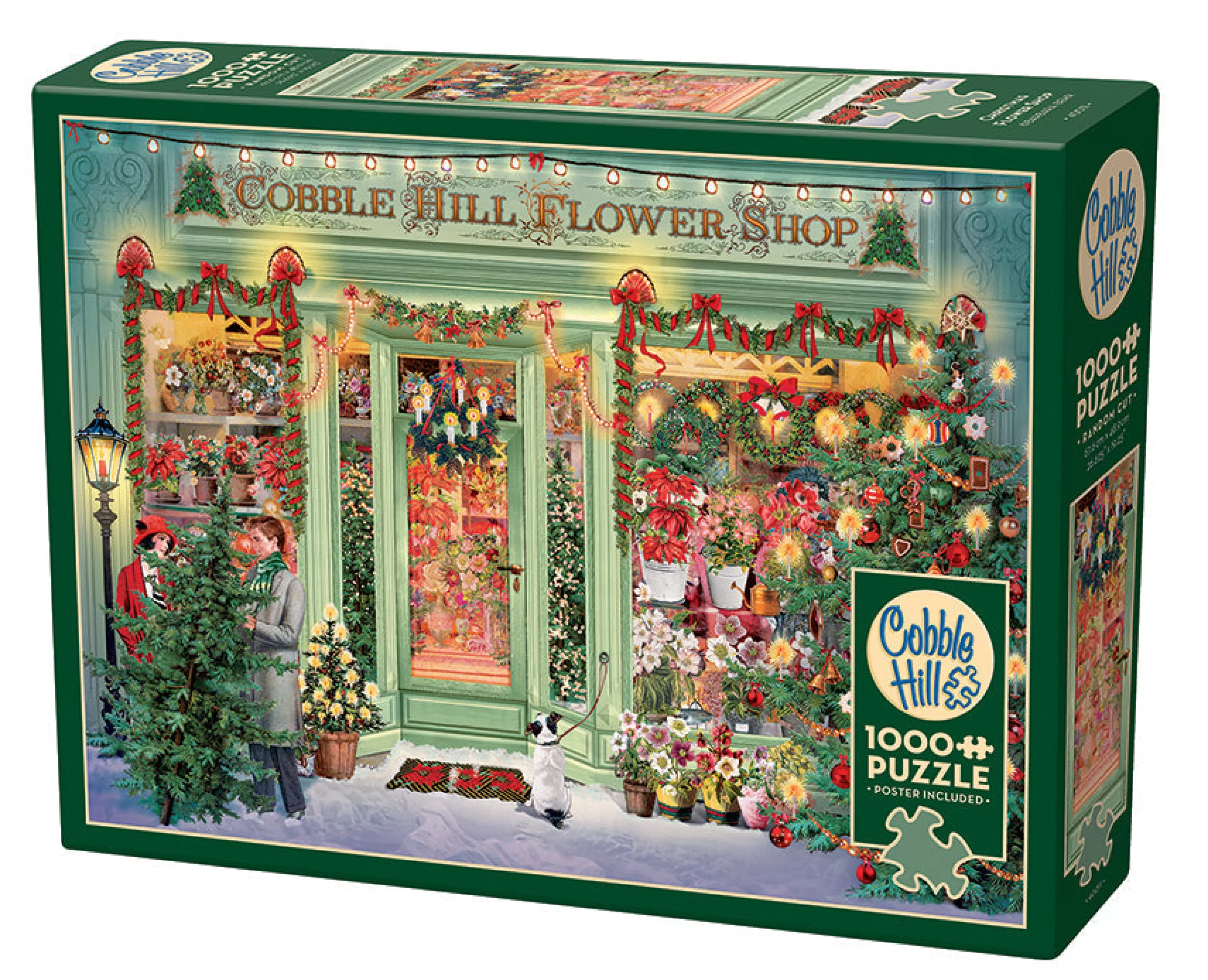 Flowers | Gardens^Cobble Hill Puzzles Christmas Flower Shop | 1000 Piece