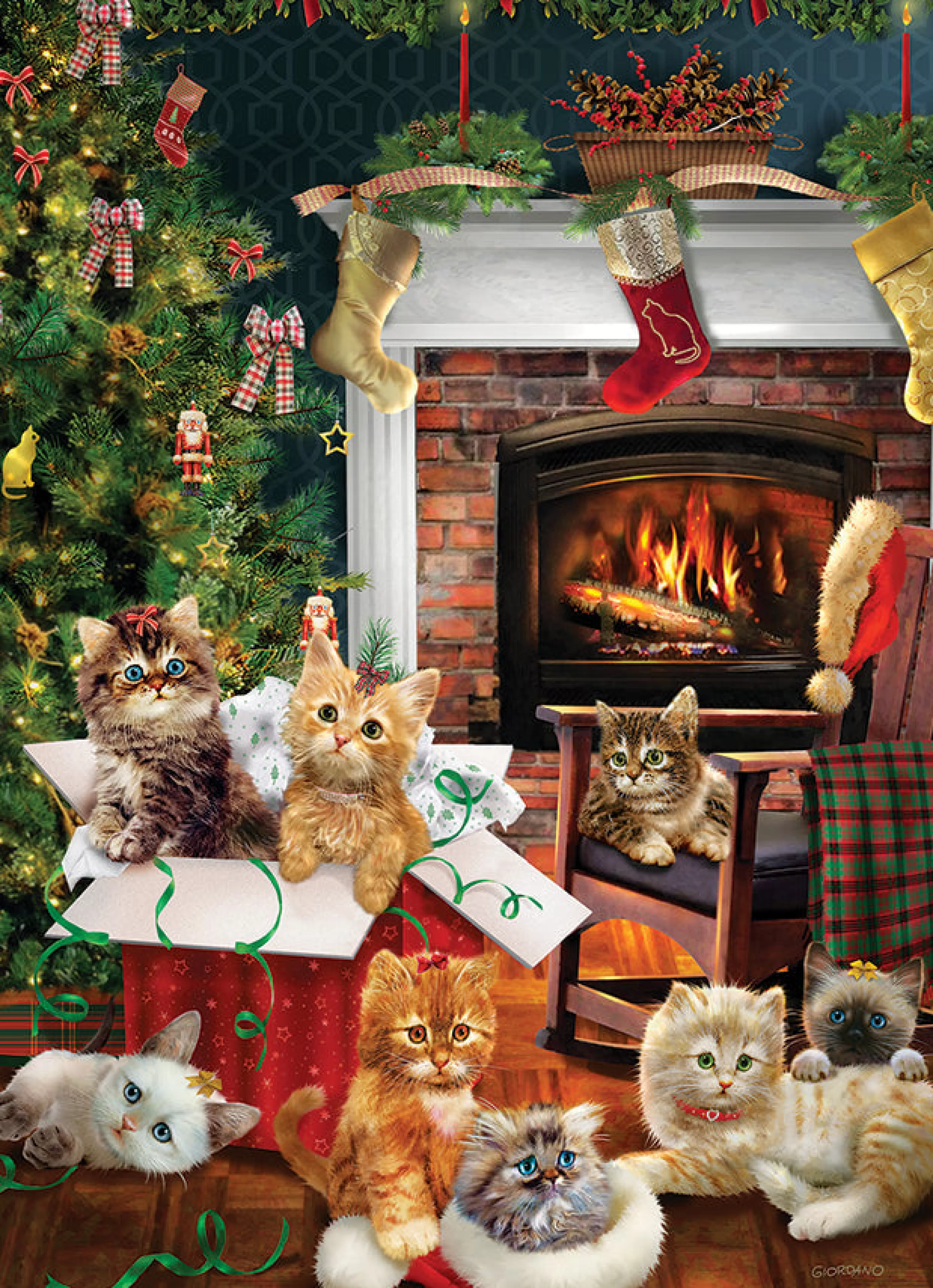 Cats^Cobble Hill Puzzles Christmas Kittens | 1000 Piece