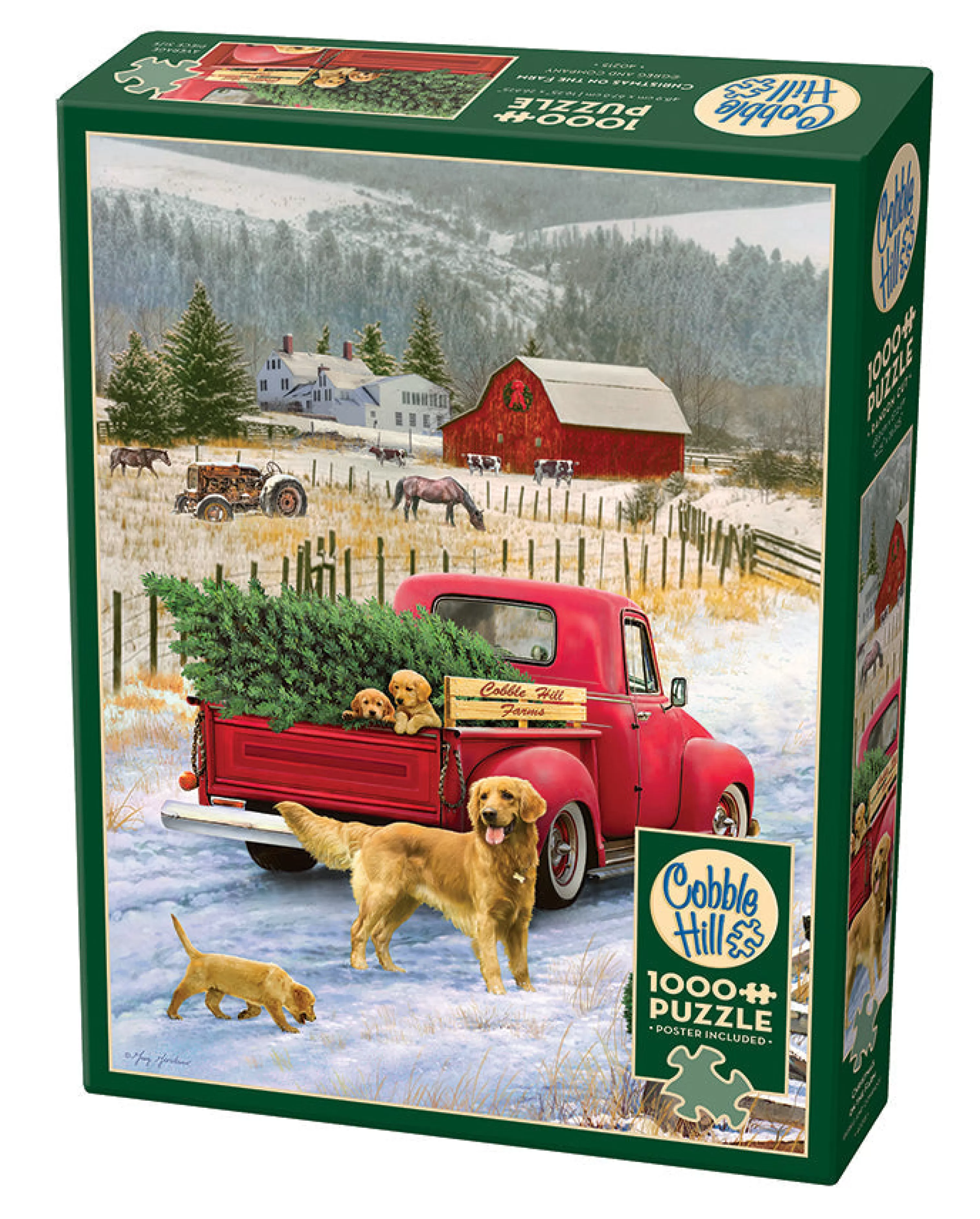 Nostalgia | Vintage^Cobble Hill Puzzles Christmas On The Farm | 1000 Piece