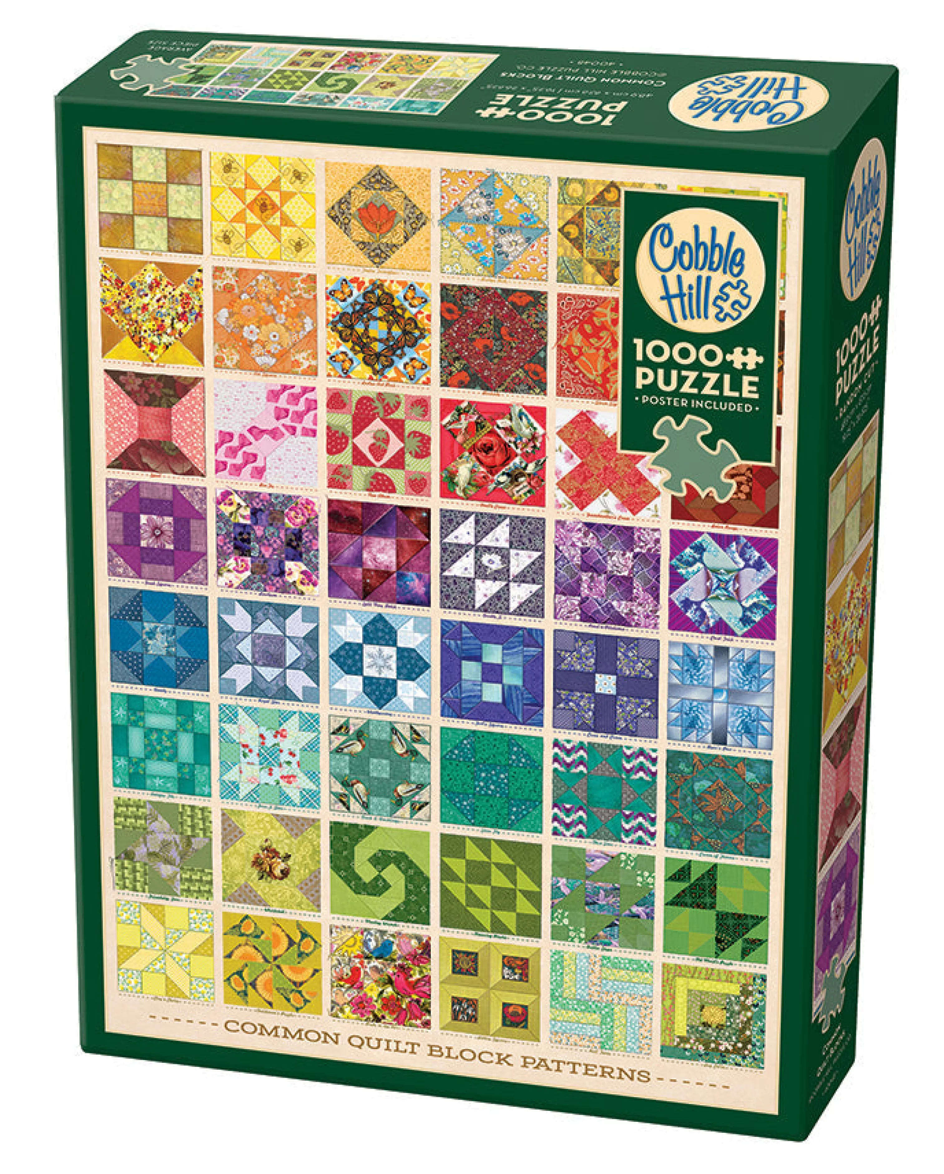 Truly Original Puzzles (Top)^Cobble Hill Puzzles Common Quilt Blocks | 1000 Piece