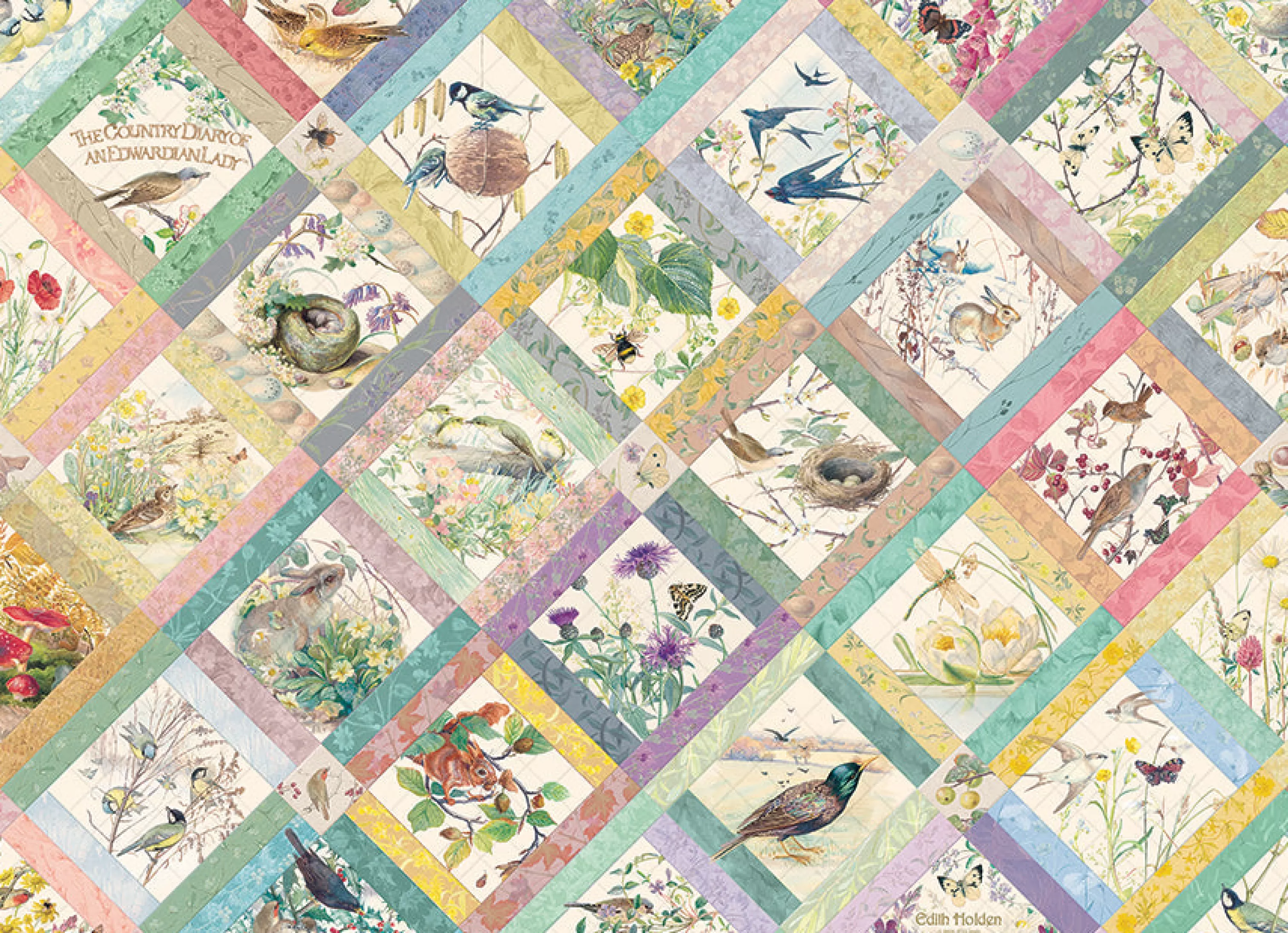 Collage - Miniscene^Cobble Hill Puzzles Country Diary Quilt | 1000 Piece