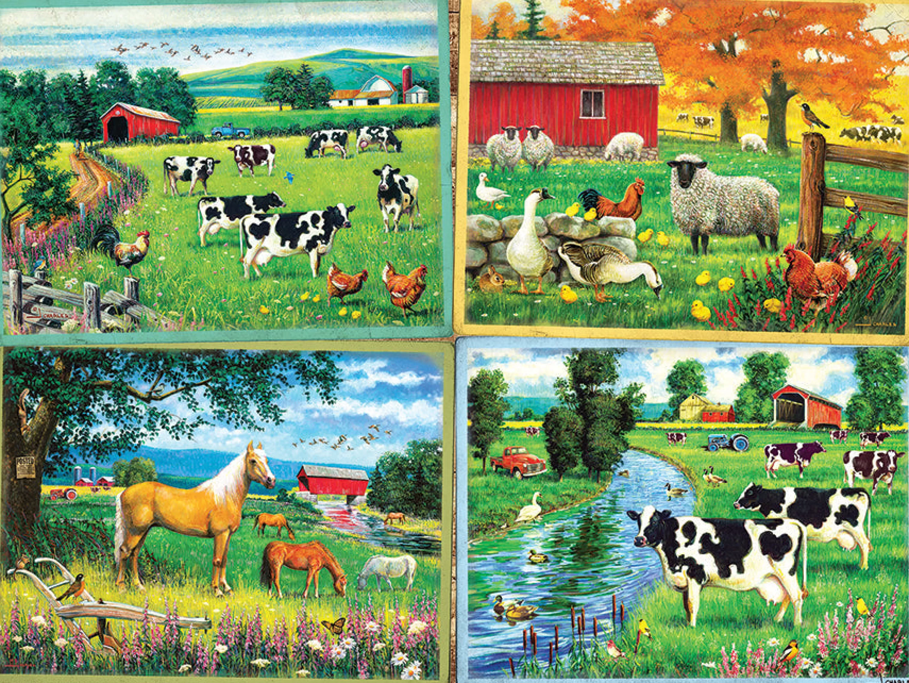 Autumn | Fall^Cobble Hill Puzzles Country Friends | Easy Handling 275 Piece