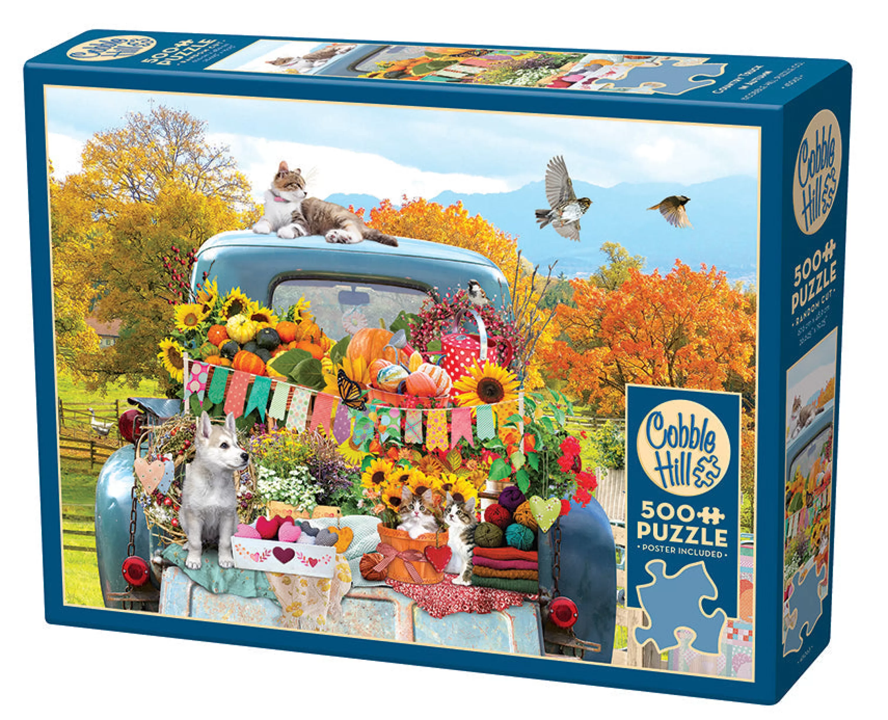 Truly Original Puzzles (Top)^Cobble Hill Puzzles Country Truck In Autumn | 500 Piece