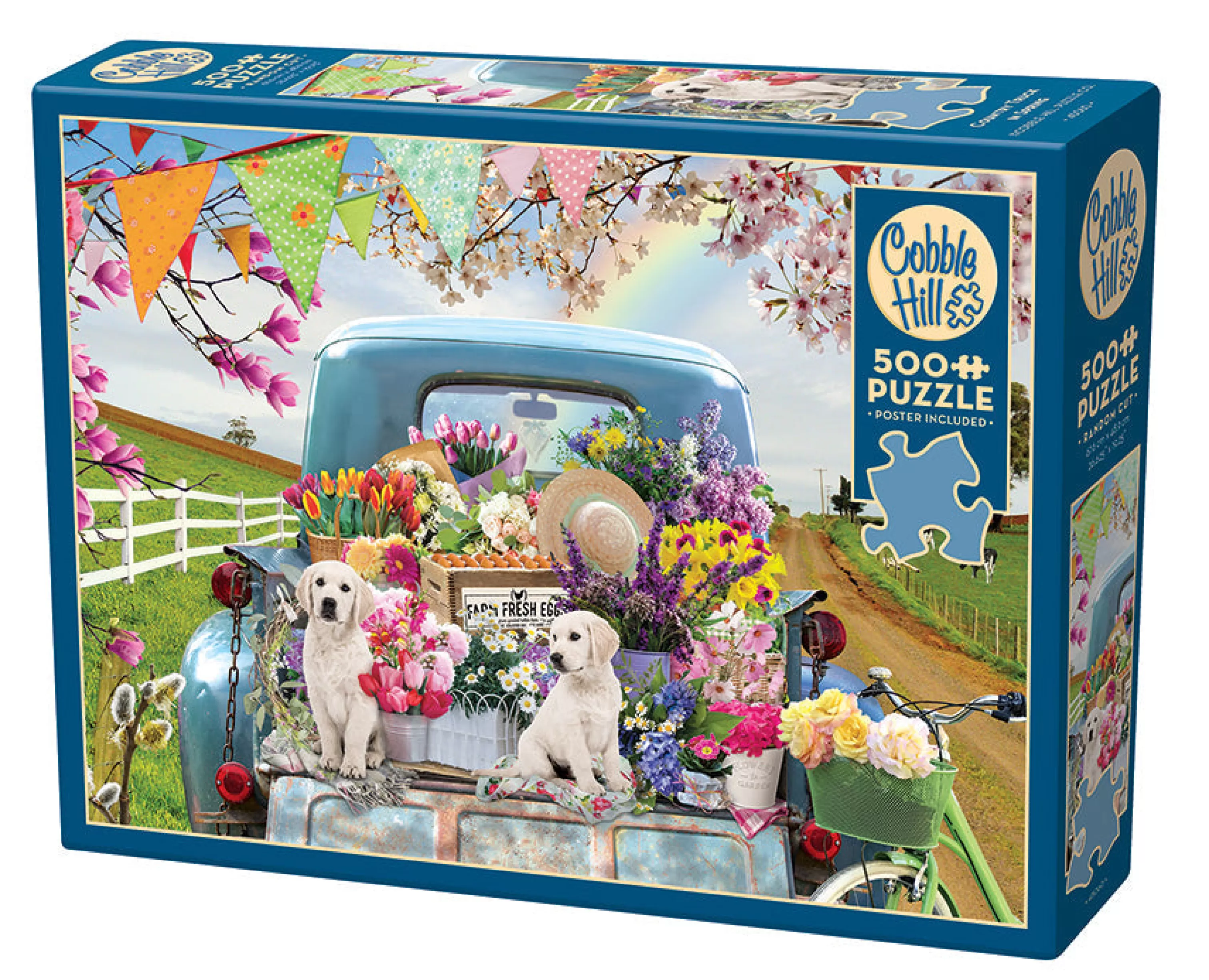 Flowers | Gardens^Cobble Hill Puzzles Country Truck In Spring | 500 Piece