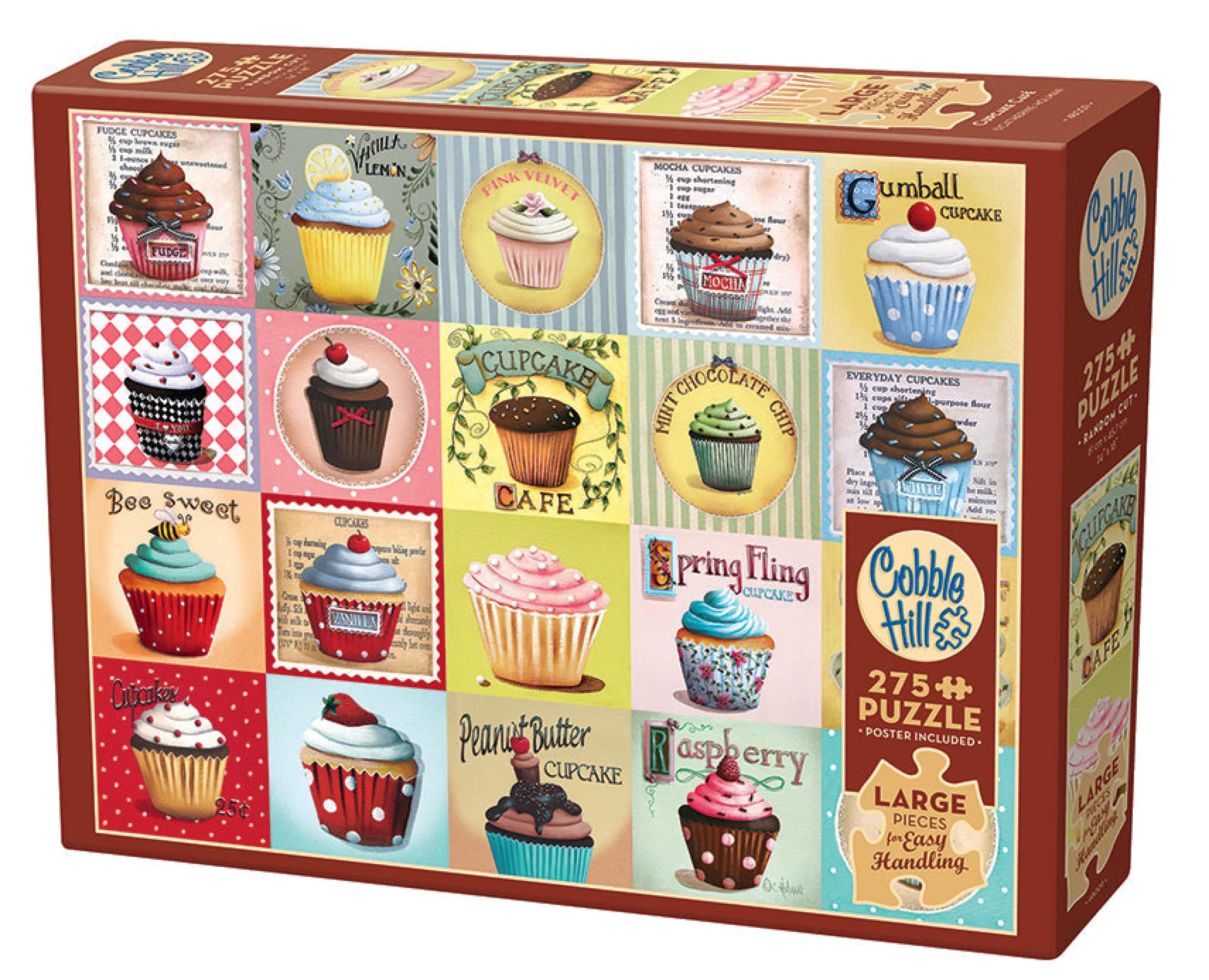 Collage - Variety^Cobble Hill Puzzles Cupcake Cafe | Easy Handling 275 Piece