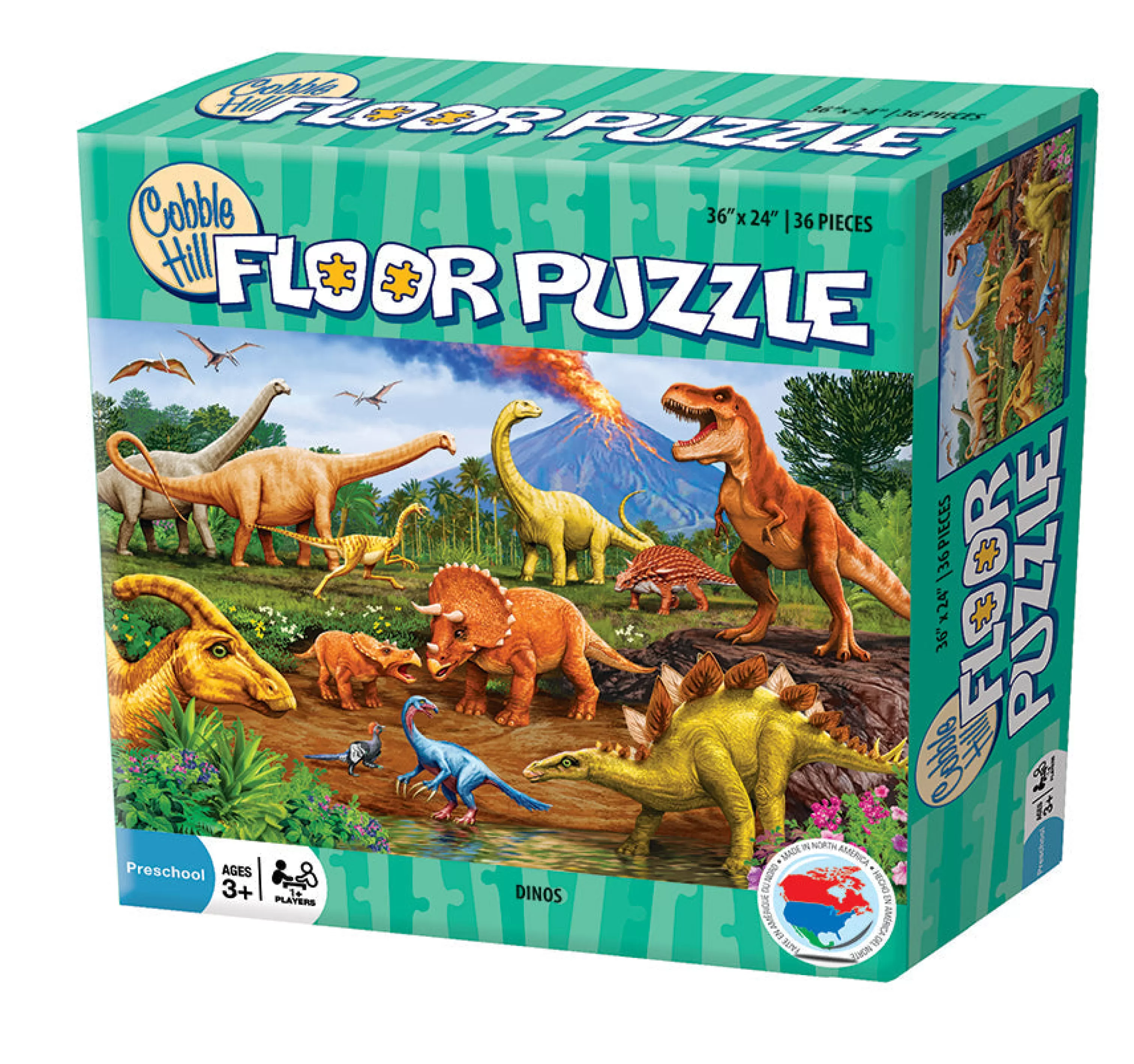 Cartoon^Cobble Hill Puzzles Dinos (Floor 36Pc)