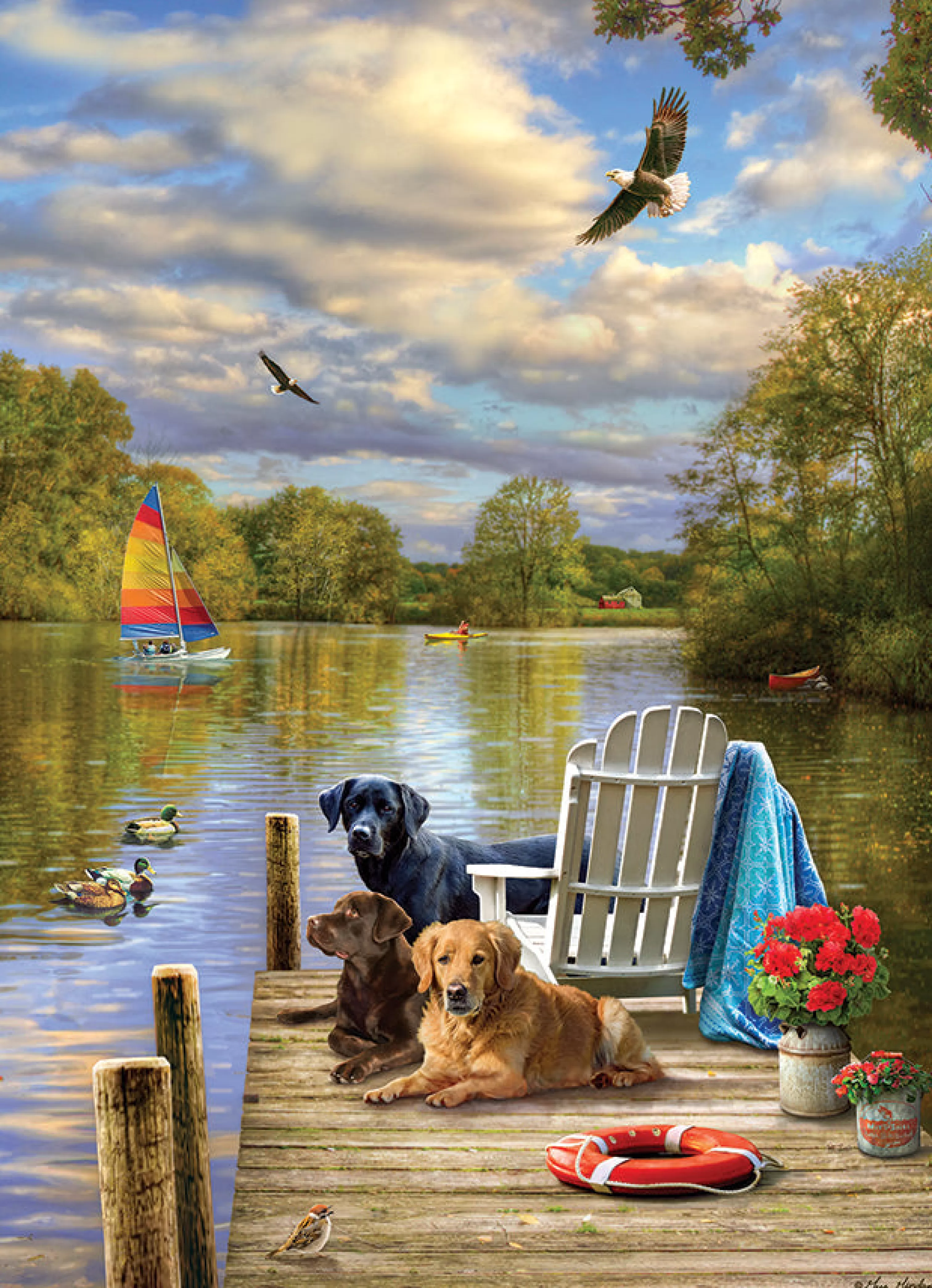 Birds^Cobble Hill Puzzles Dog Day Afternoon | 1000 Piece