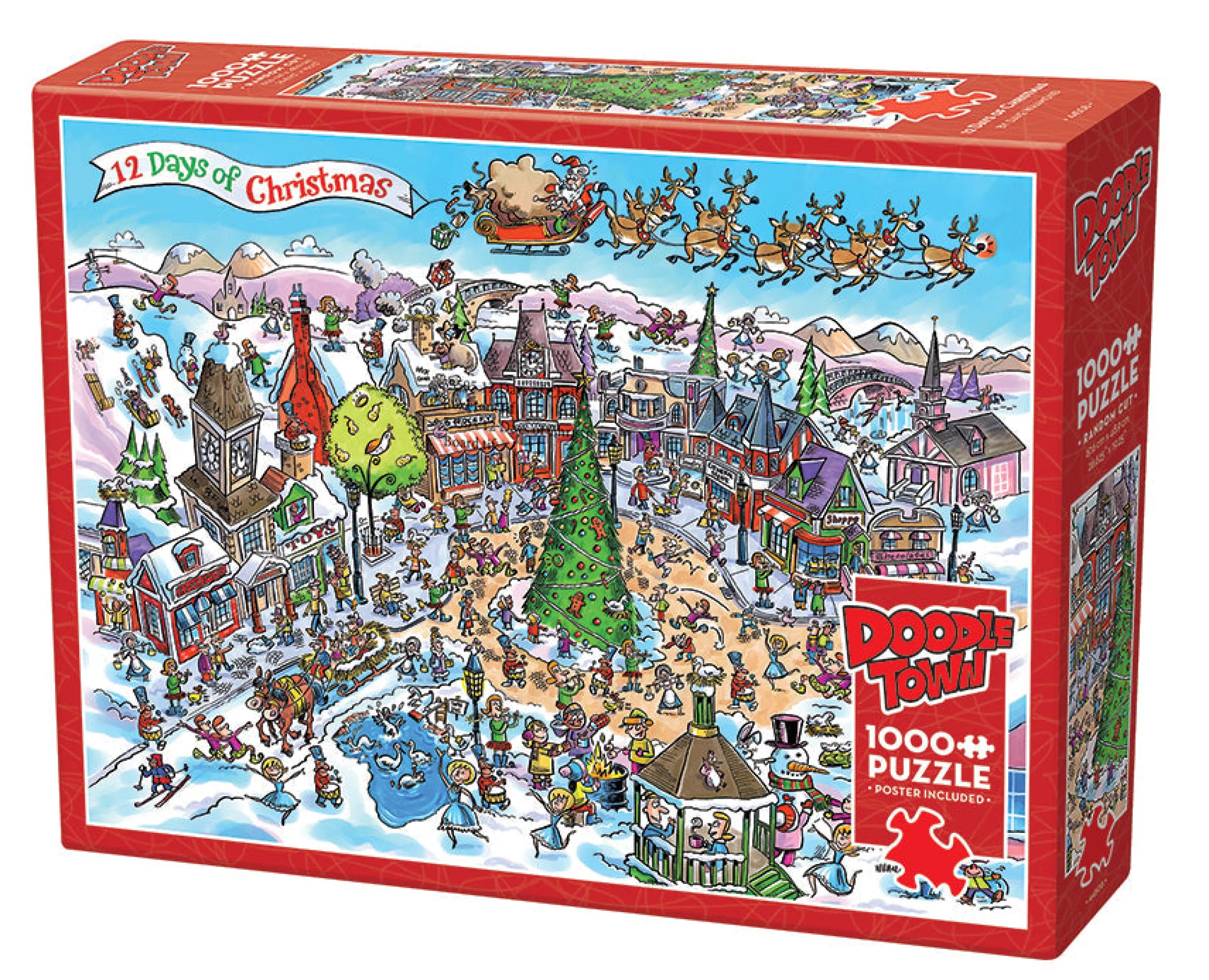 Christmas^Cobble Hill Puzzles Doodletown: 12 Days Of Christmas | 1000 Piece