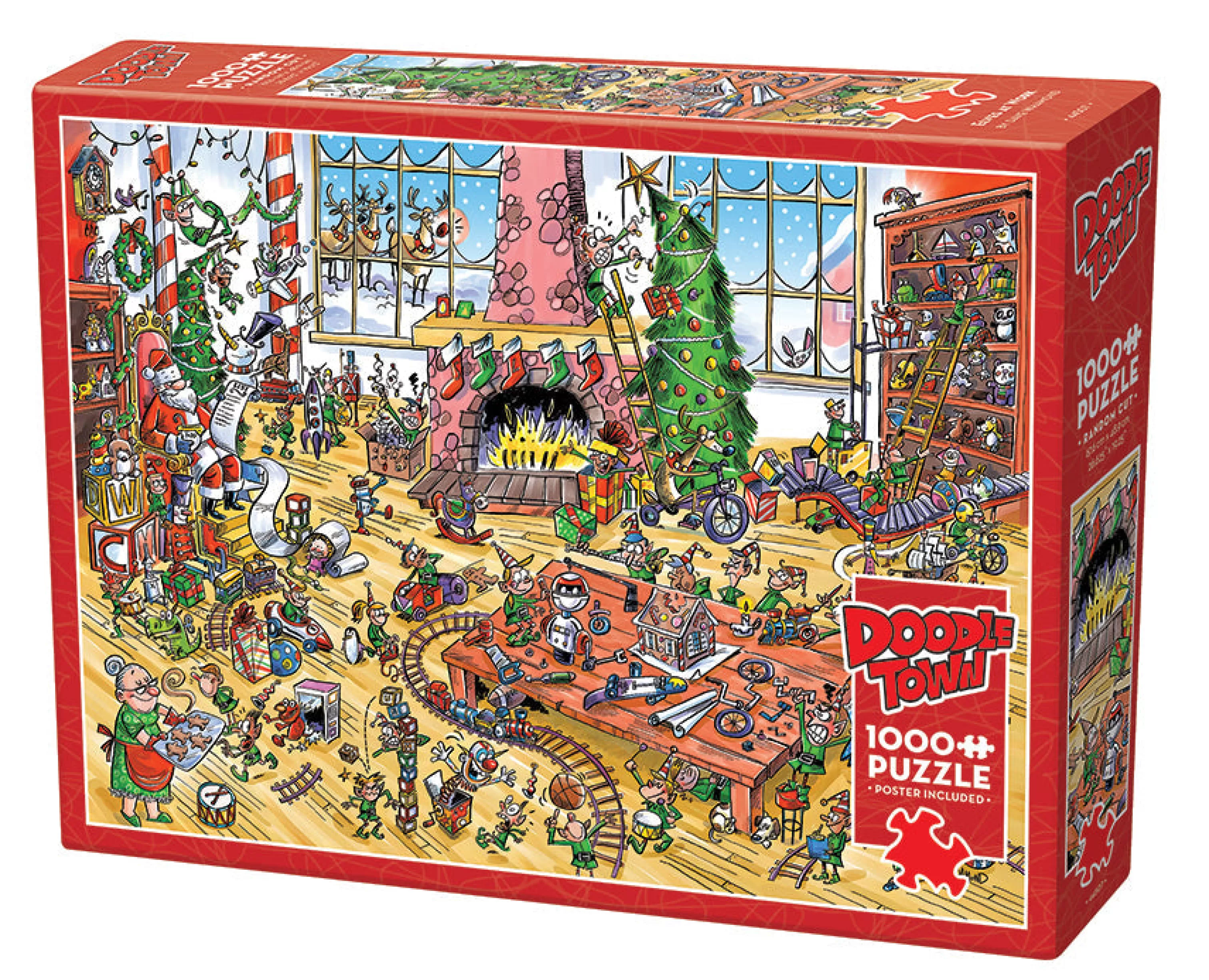 Christmas^Cobble Hill Puzzles Doodletown: Elves At Work | 1000 Piece