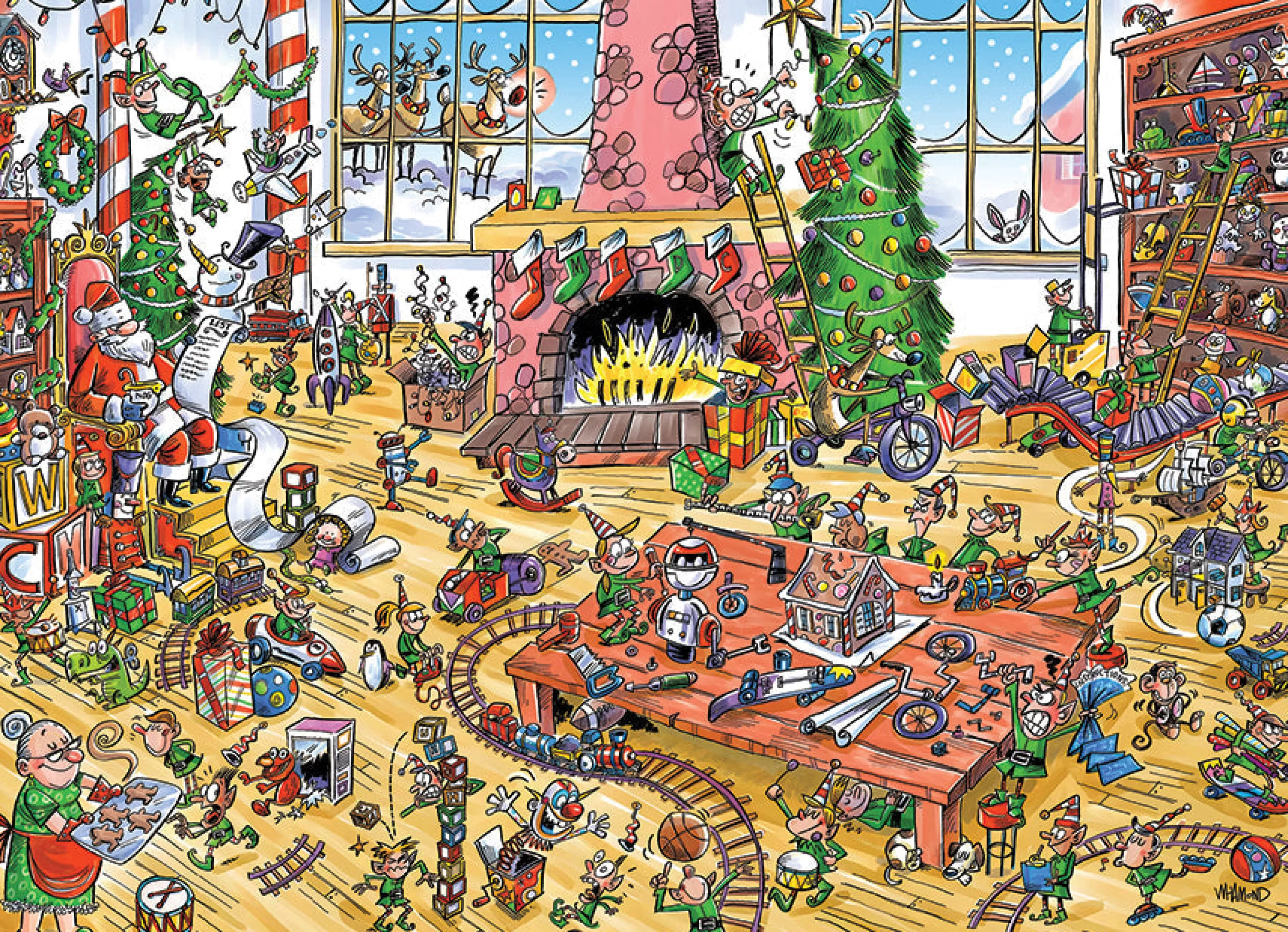 Christmas^Cobble Hill Puzzles Doodletown: Elves At Work | 1000 Piece