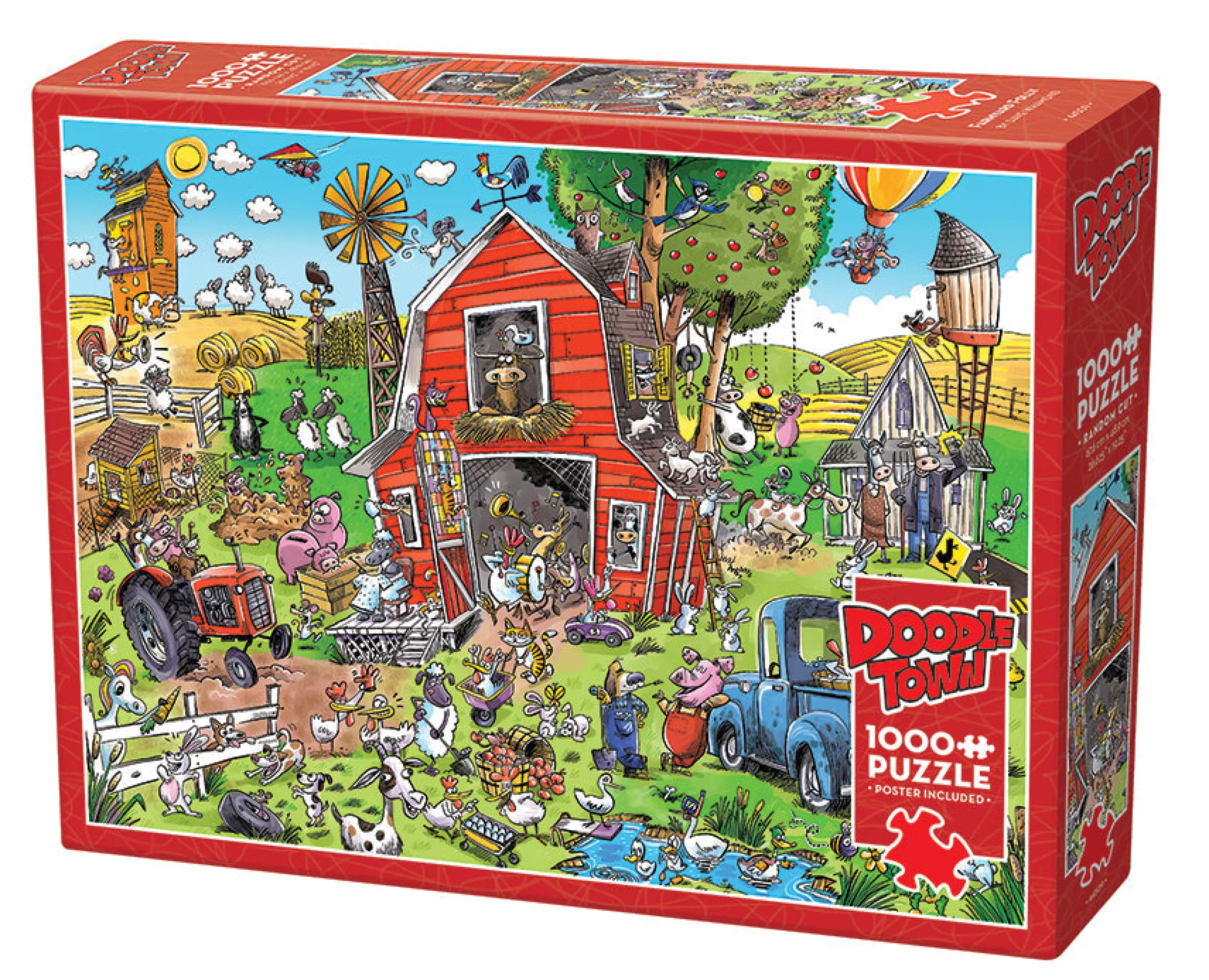 Doodletown^Cobble Hill Puzzles Doodletown: Farmyard Folly | 1000 Piece