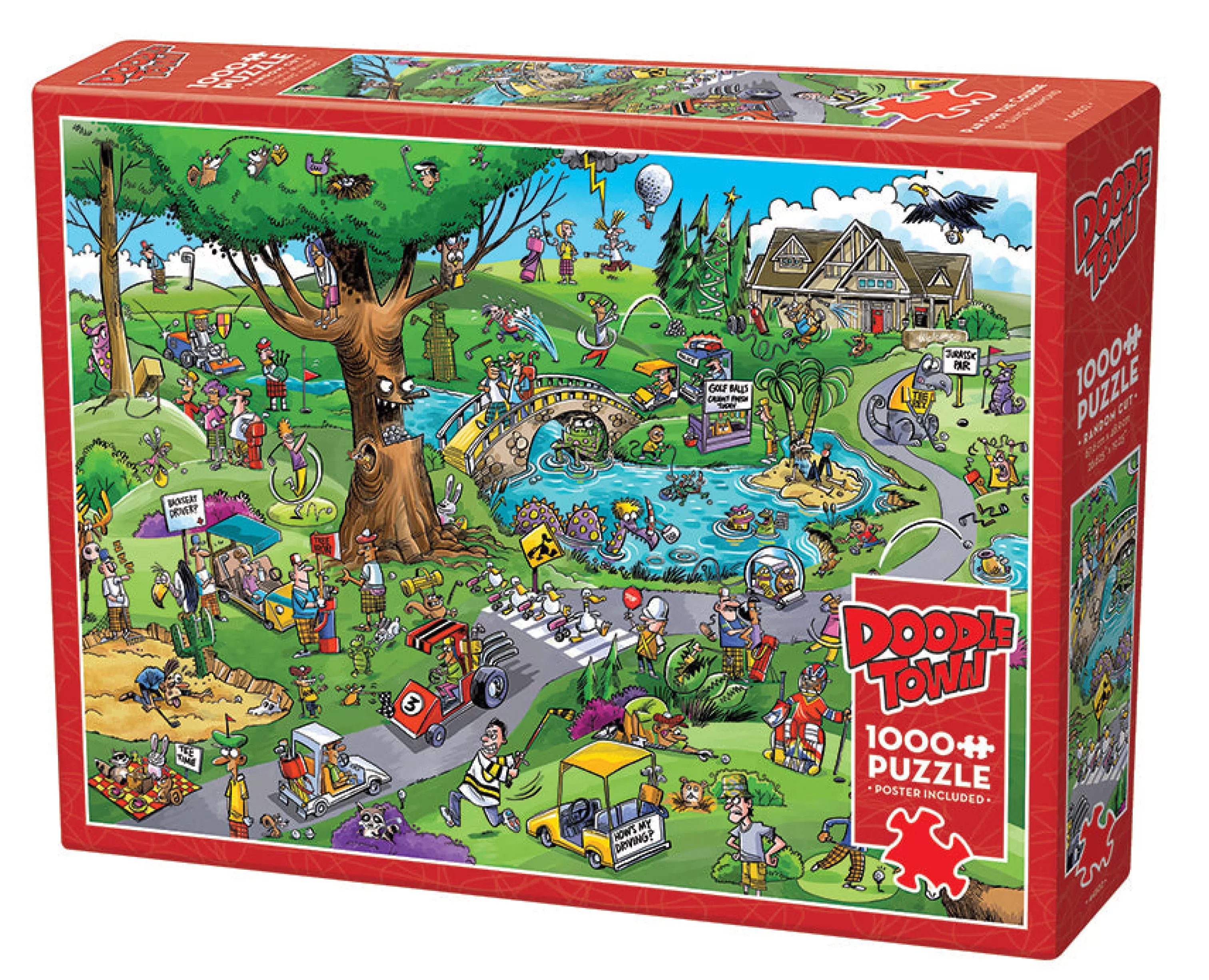 Cartoon^Cobble Hill Puzzles Doodletown: Par For The Course | 1000 Piece