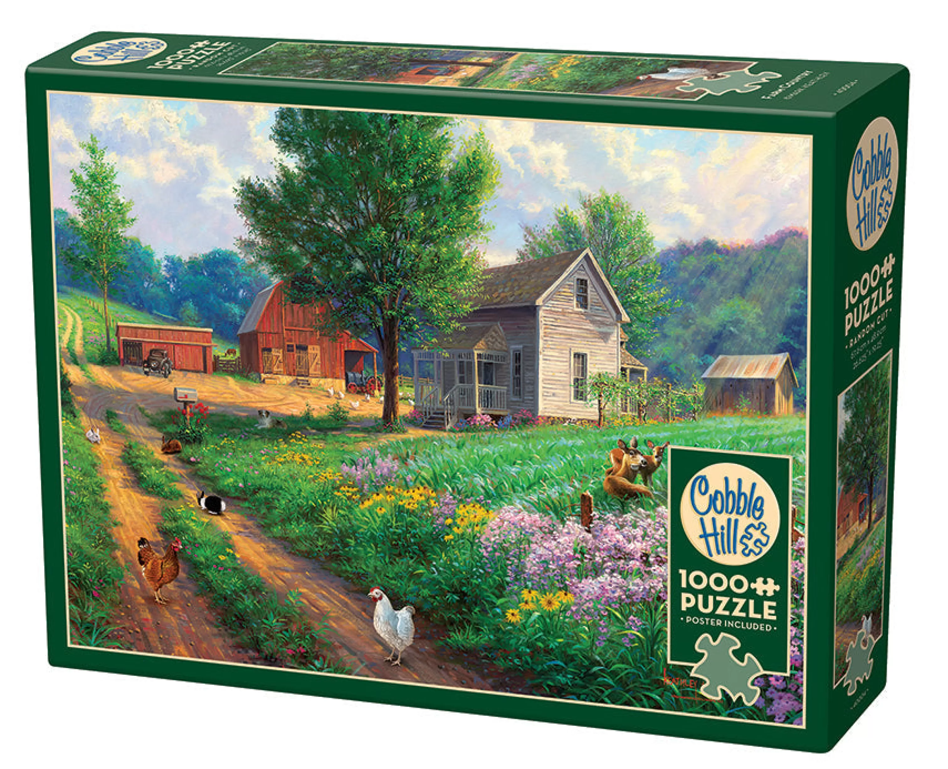 Flowers | Gardens^Cobble Hill Puzzles Farm Country | 1000 Piece