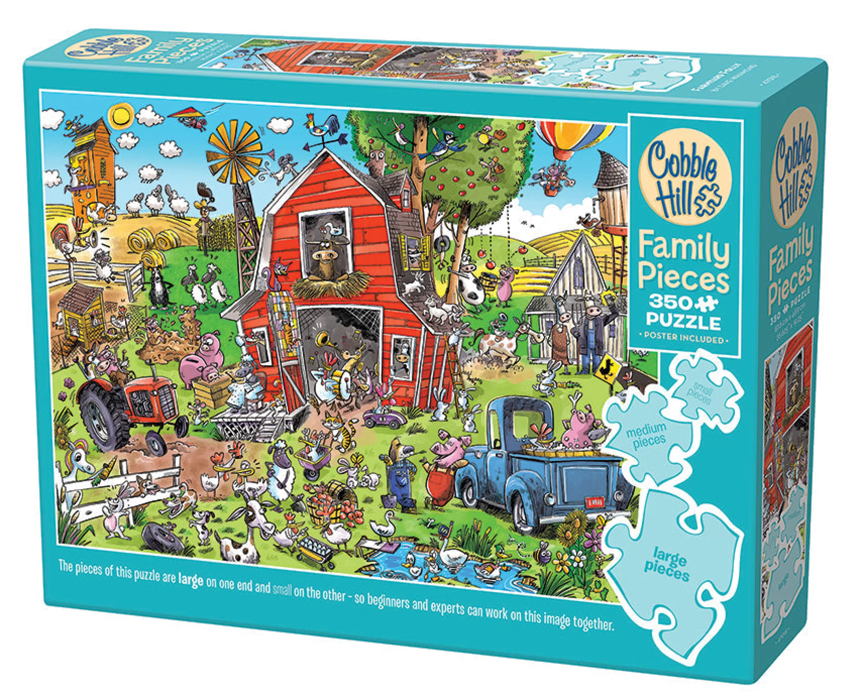 Doodletown^Cobble Hill Puzzles Farmyard Folly (Family) | Family Pieces 350