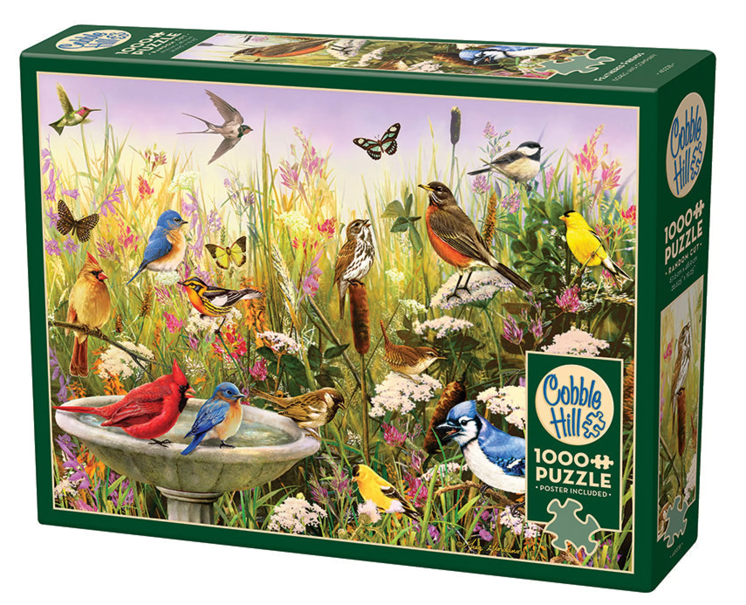 Flowers | Gardens^Cobble Hill Puzzles Feathered Friends | 1000 Piece