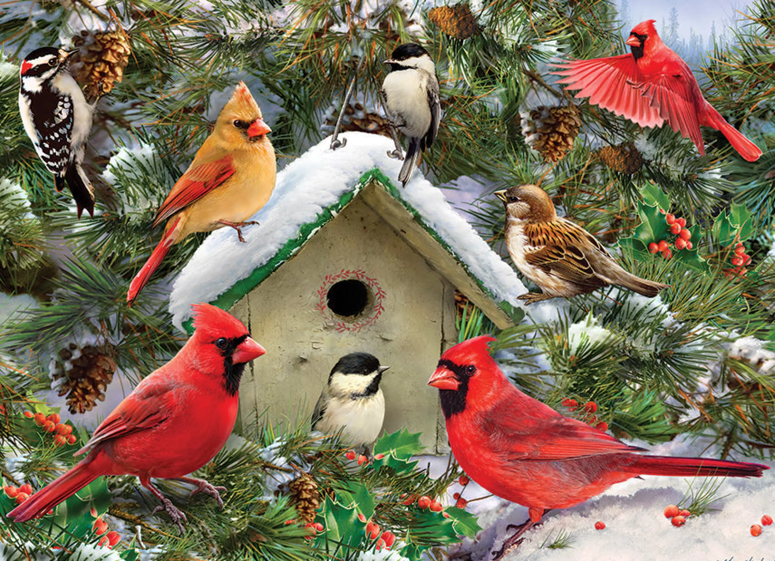 Birds^Cobble Hill Puzzles Festive Feast | 1000 Piece