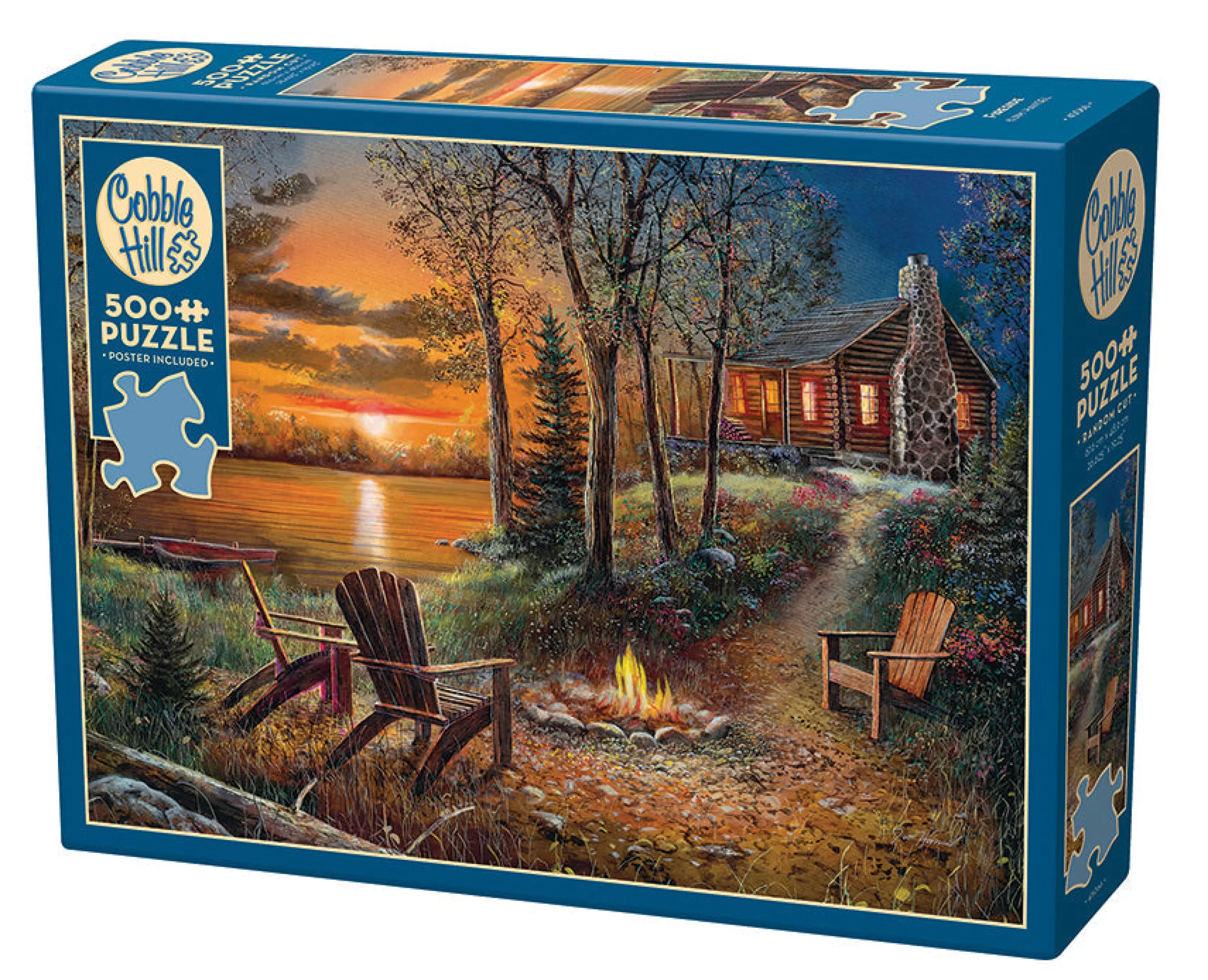 Cabin | Camping ^Cobble Hill Puzzles Fireside | 500 Piece