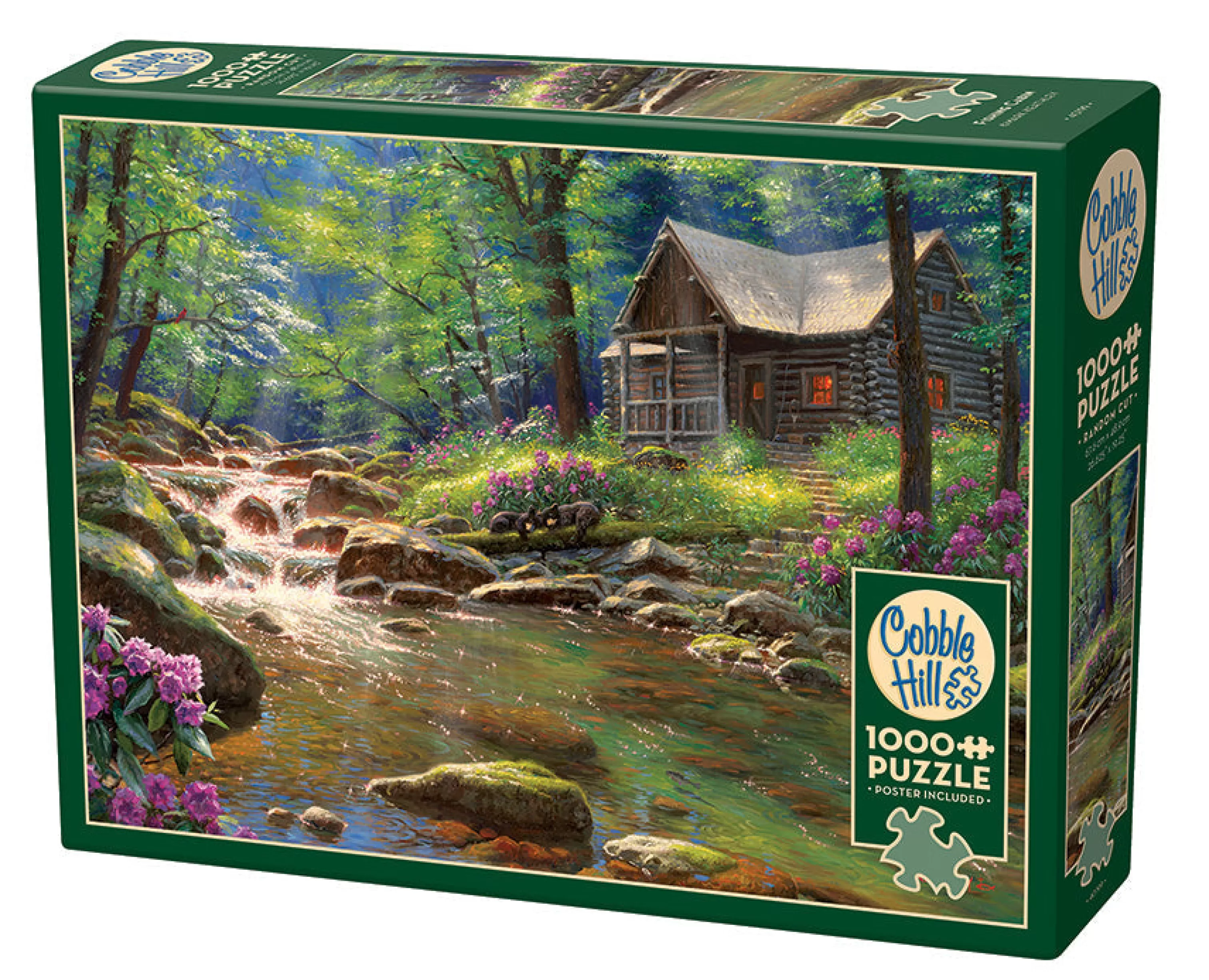 Cabin | Camping ^Cobble Hill Puzzles Fishing Cabin | 1000 Piece