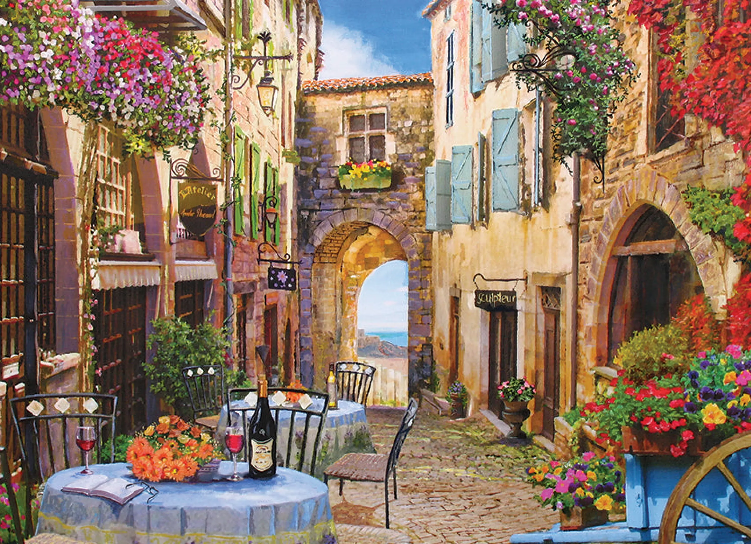 European Escape^Cobble Hill Puzzles French Village | 1000 Piece