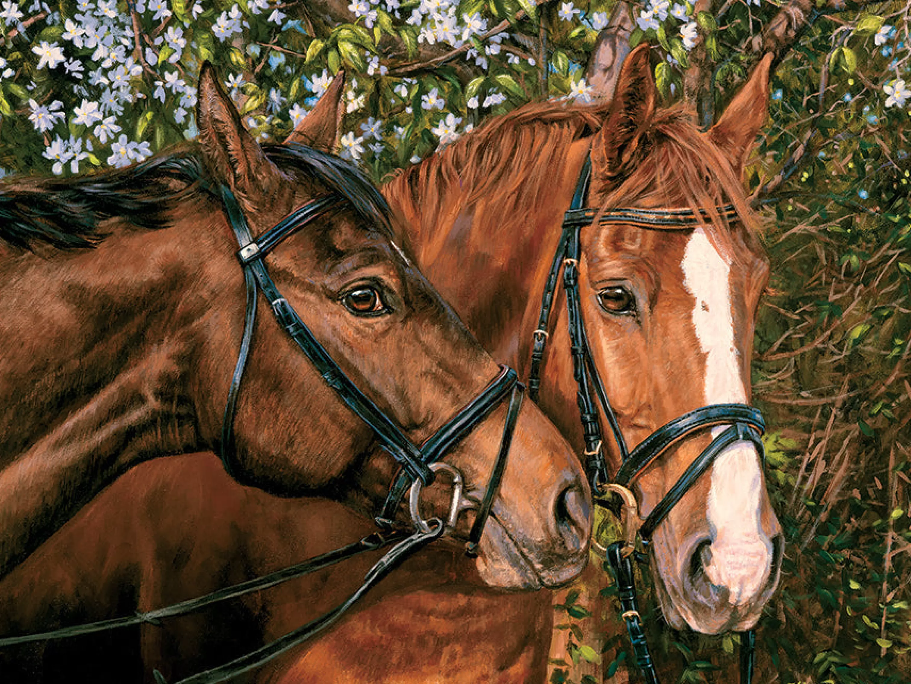 Horses^Cobble Hill Puzzles Friends Forever | Easy Handling 275 Piece