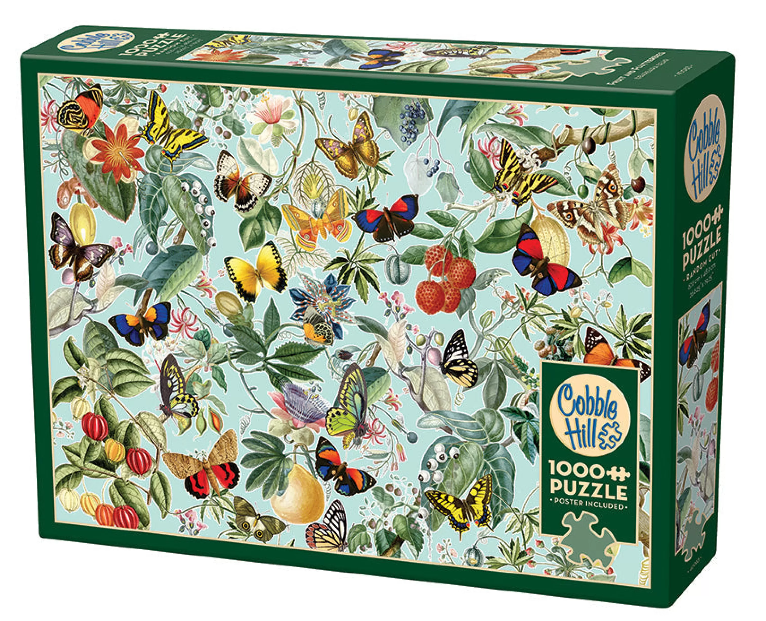 Flowers | Gardens^Cobble Hill Puzzles Fruit And Flutterbies | 1000 Piece