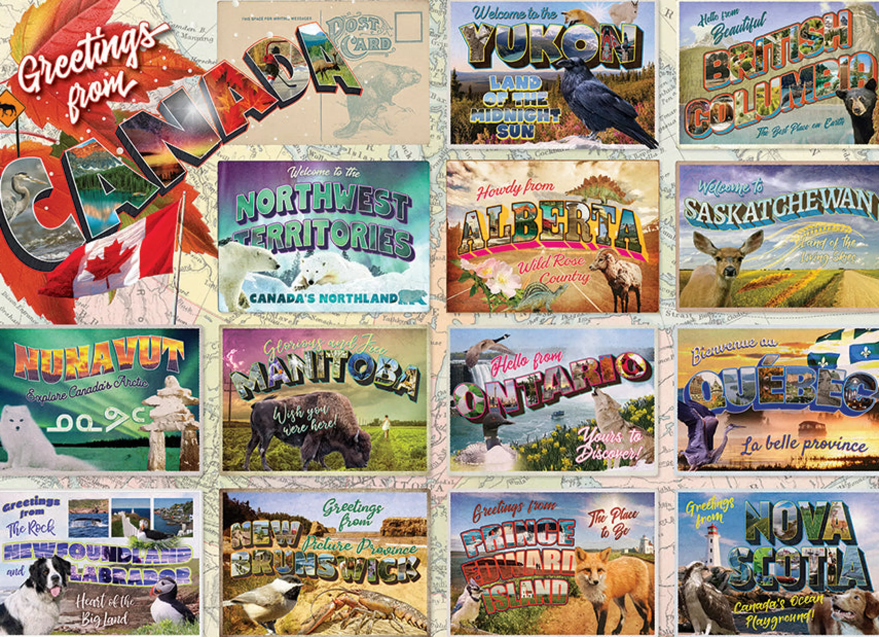 Travel Inspiration^Cobble Hill Puzzles Greetings From Canada | 1000 Piece