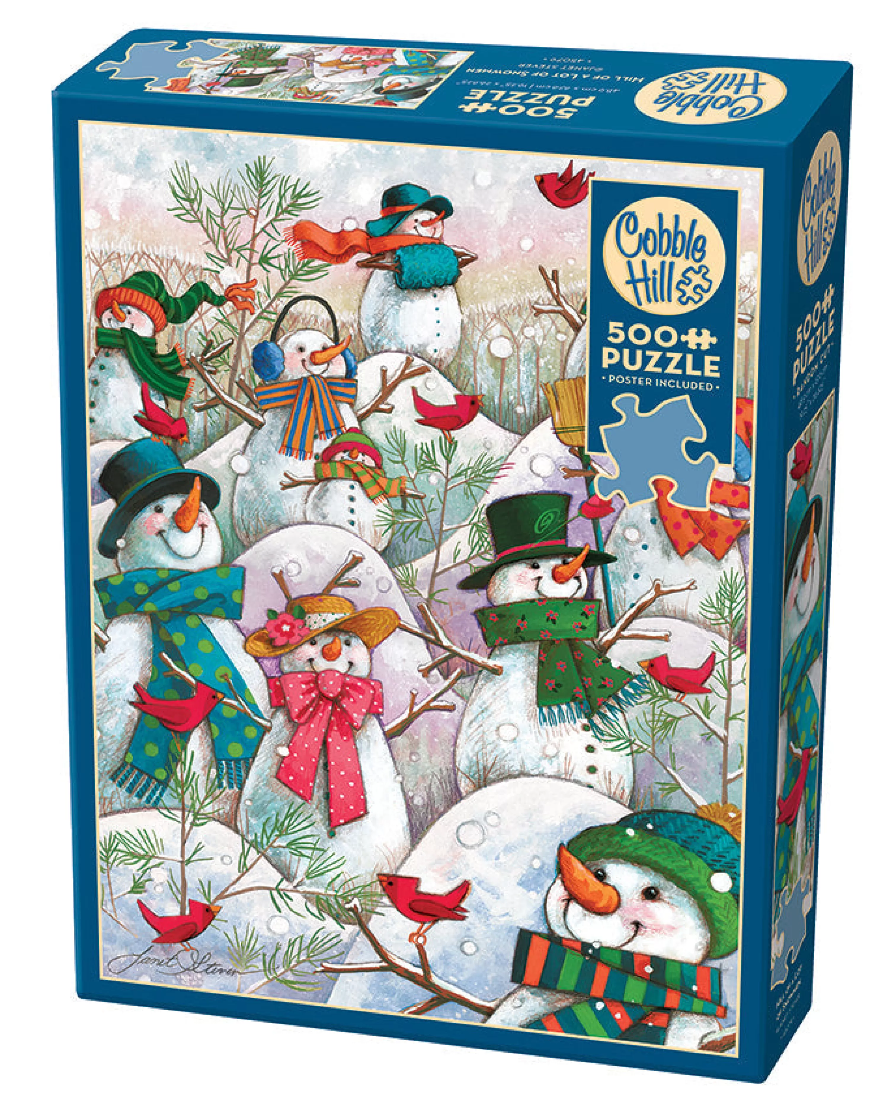 Winter^Cobble Hill Puzzles Hill Of A Lot Of Snowmen | 500 Piece