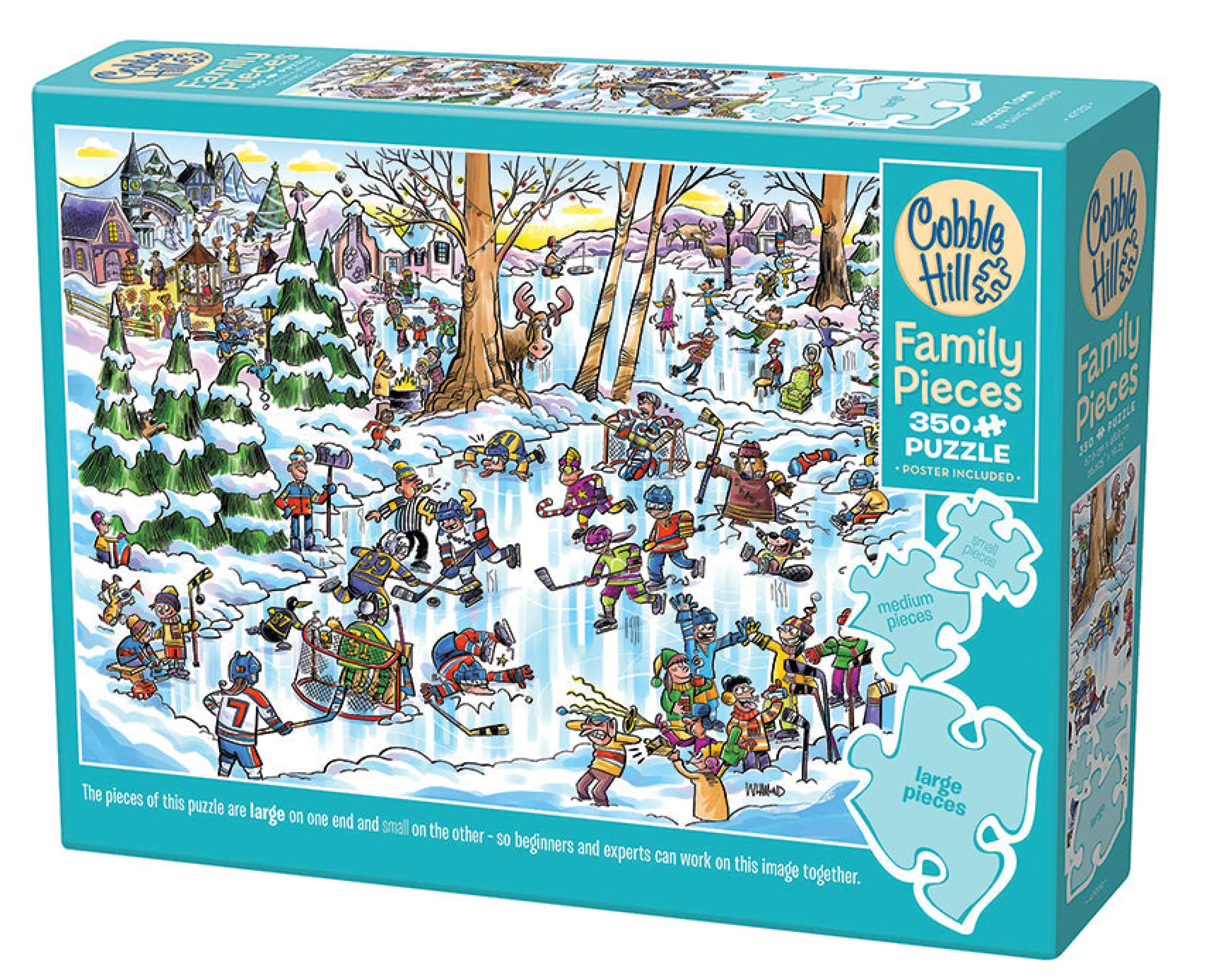 Cartoon^Cobble Hill Puzzles Hockey Town (Family) | Family Pieces 350