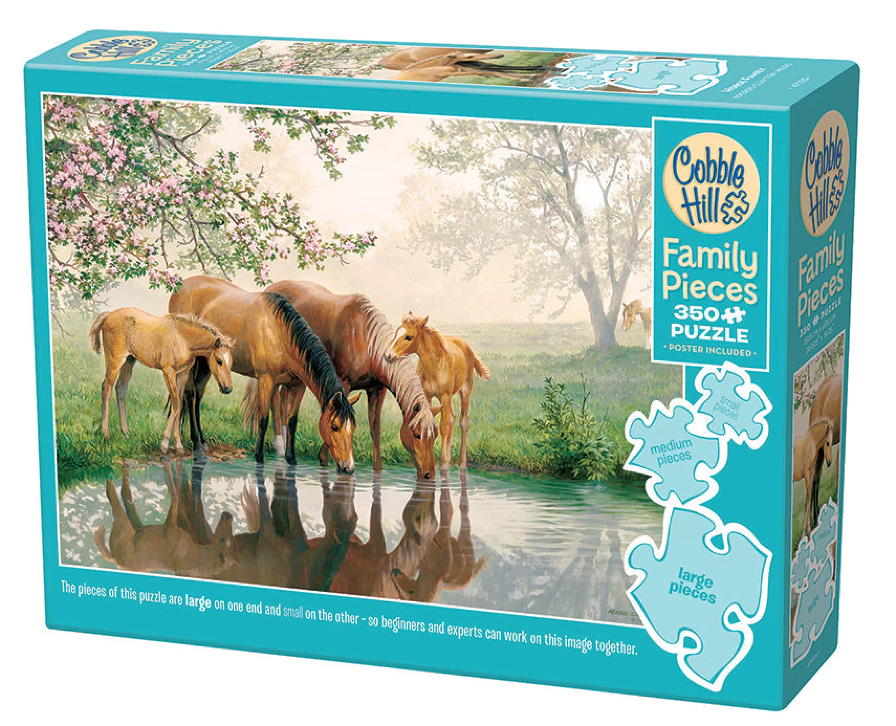 Horses^Cobble Hill Puzzles Horse Family (Family) | Family Pieces 350