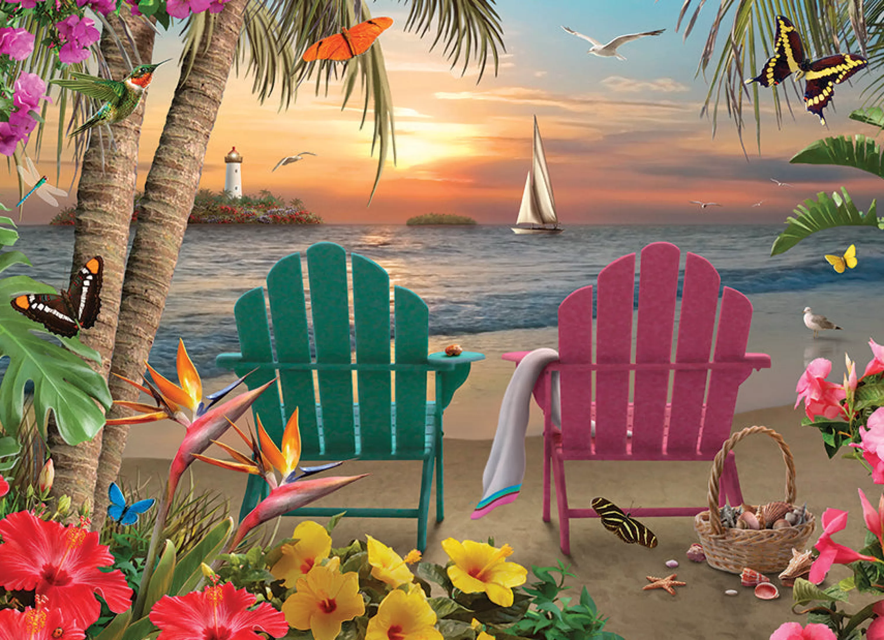 Travel Inspiration^Cobble Hill Puzzles Island Paradise | 500 Piece