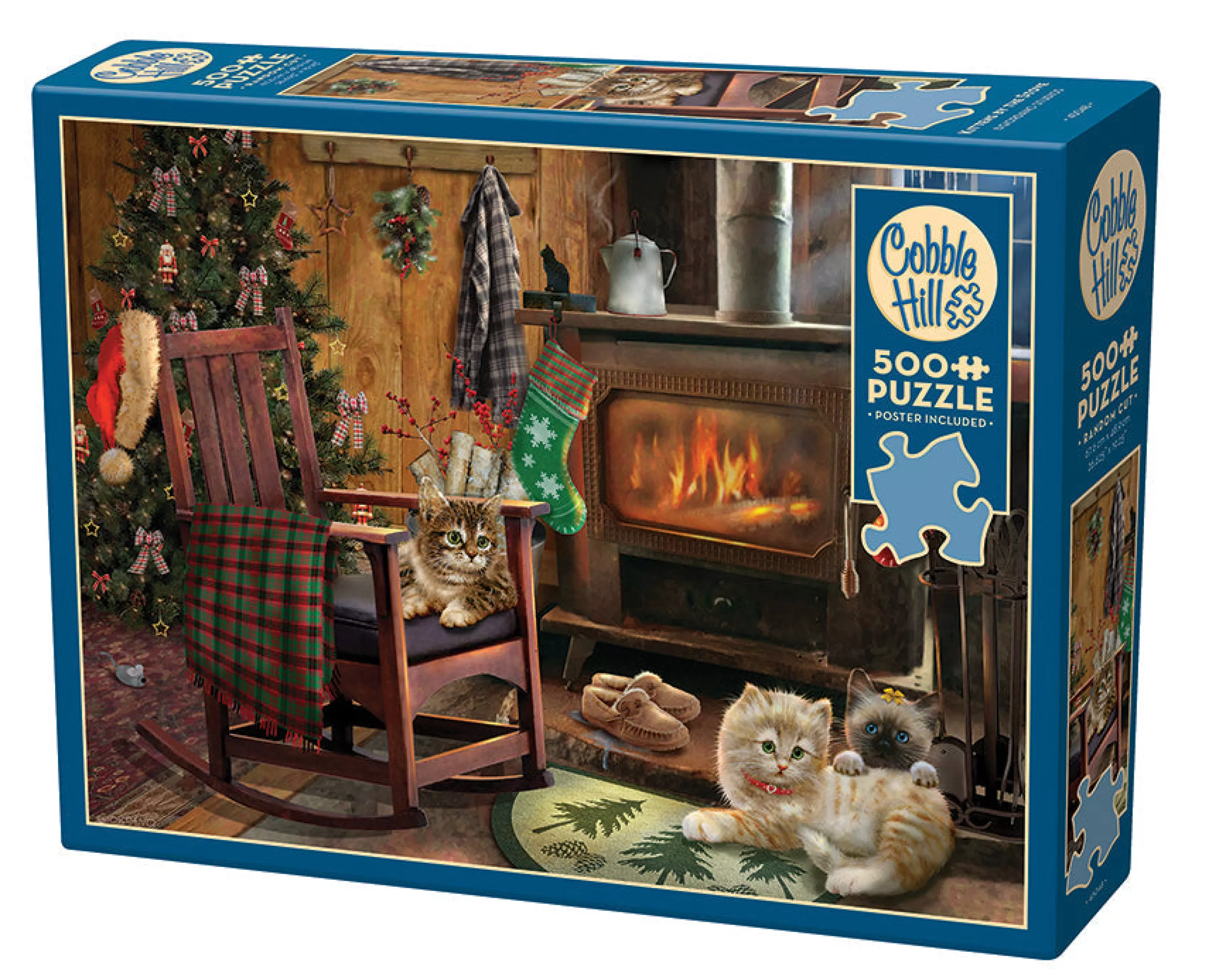 Winter^Cobble Hill Puzzles Kittens By The Stove | 500 Piece