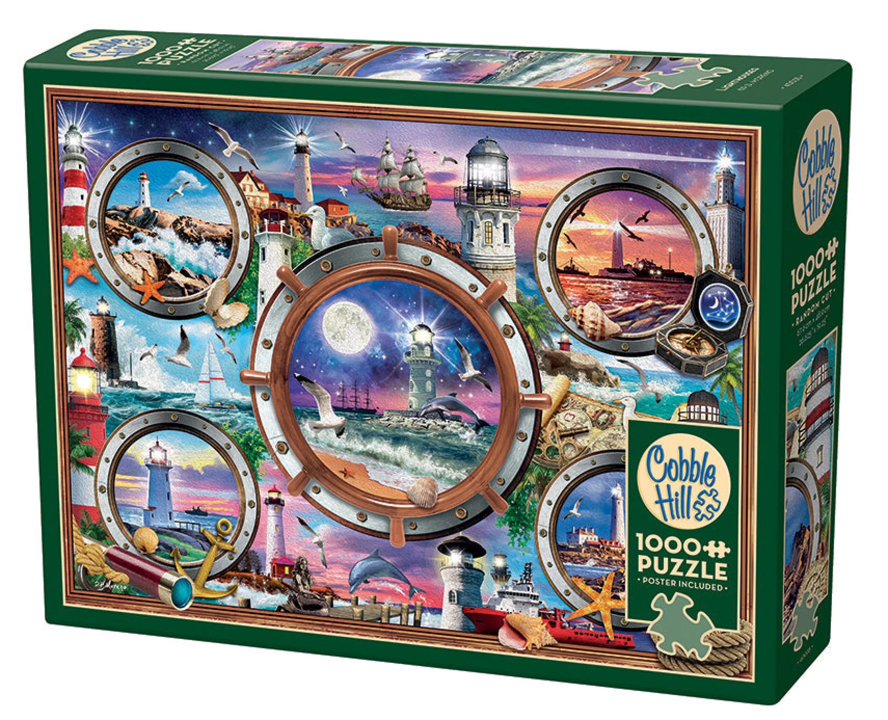 Waterscape^Cobble Hill Puzzles Lighthouses | 1000 Piece